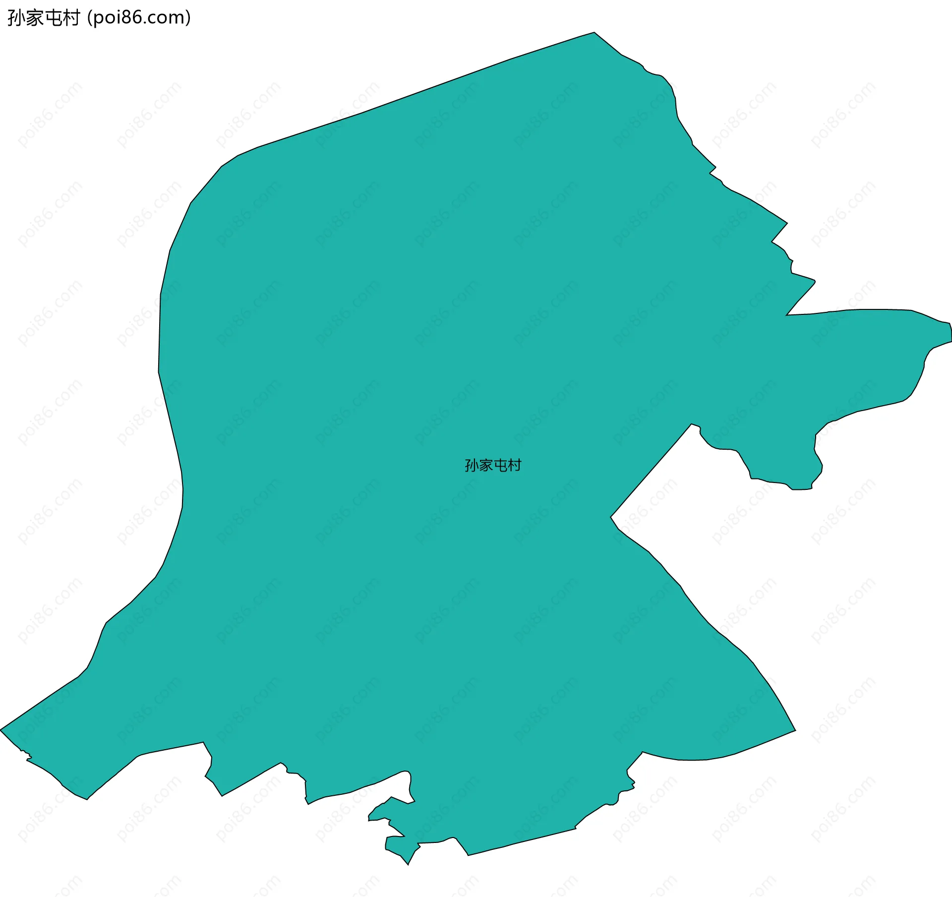 孙家屯村边界地图