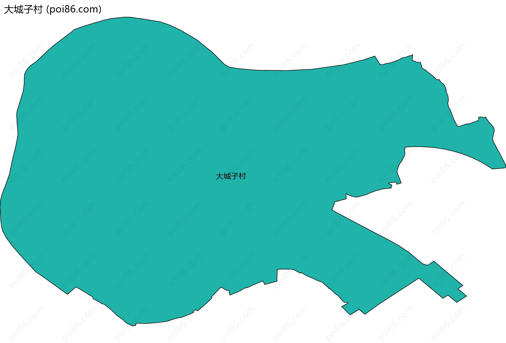 大城子村边界地图