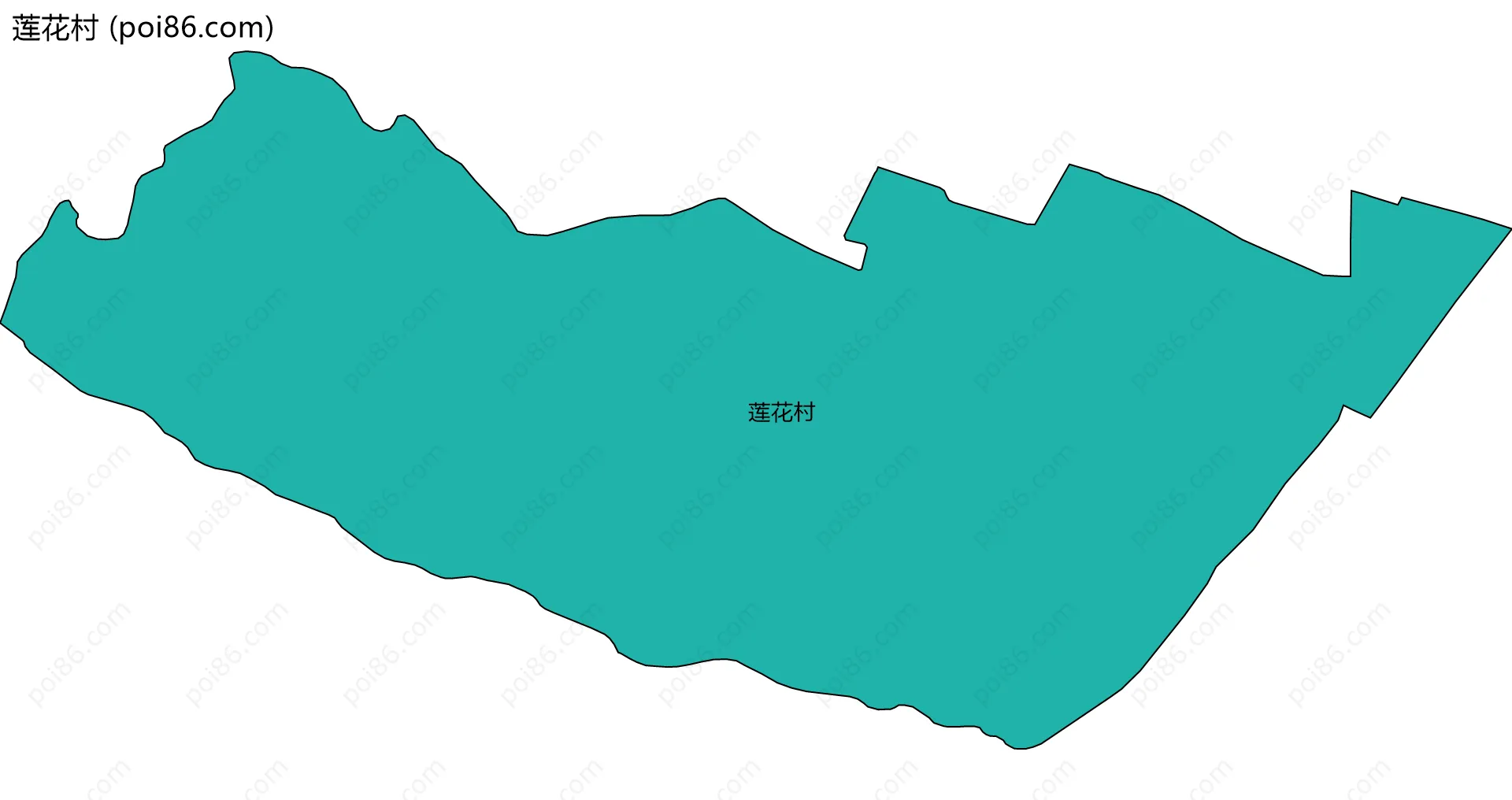 莲花村边界地图