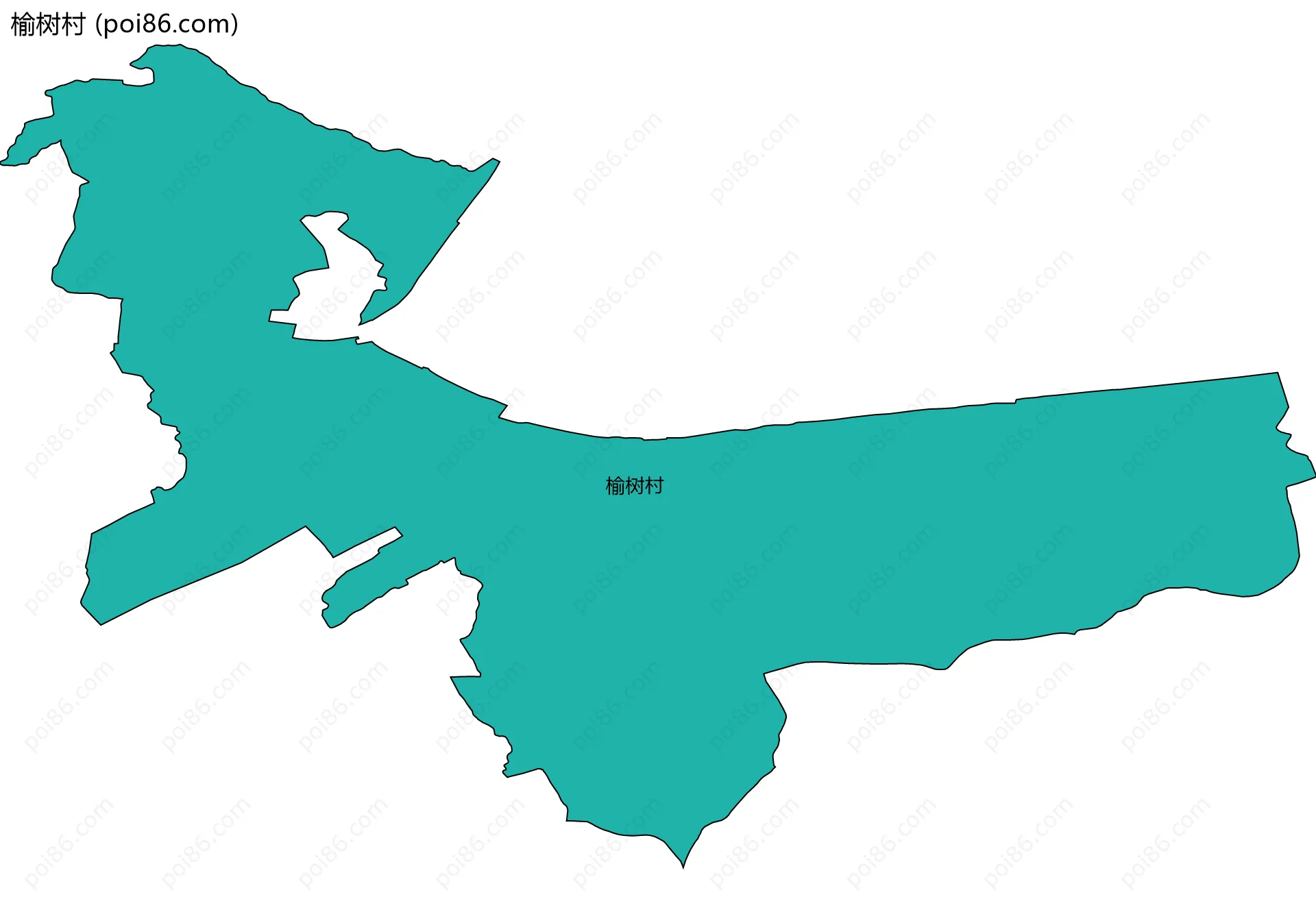 榆树村边界地图