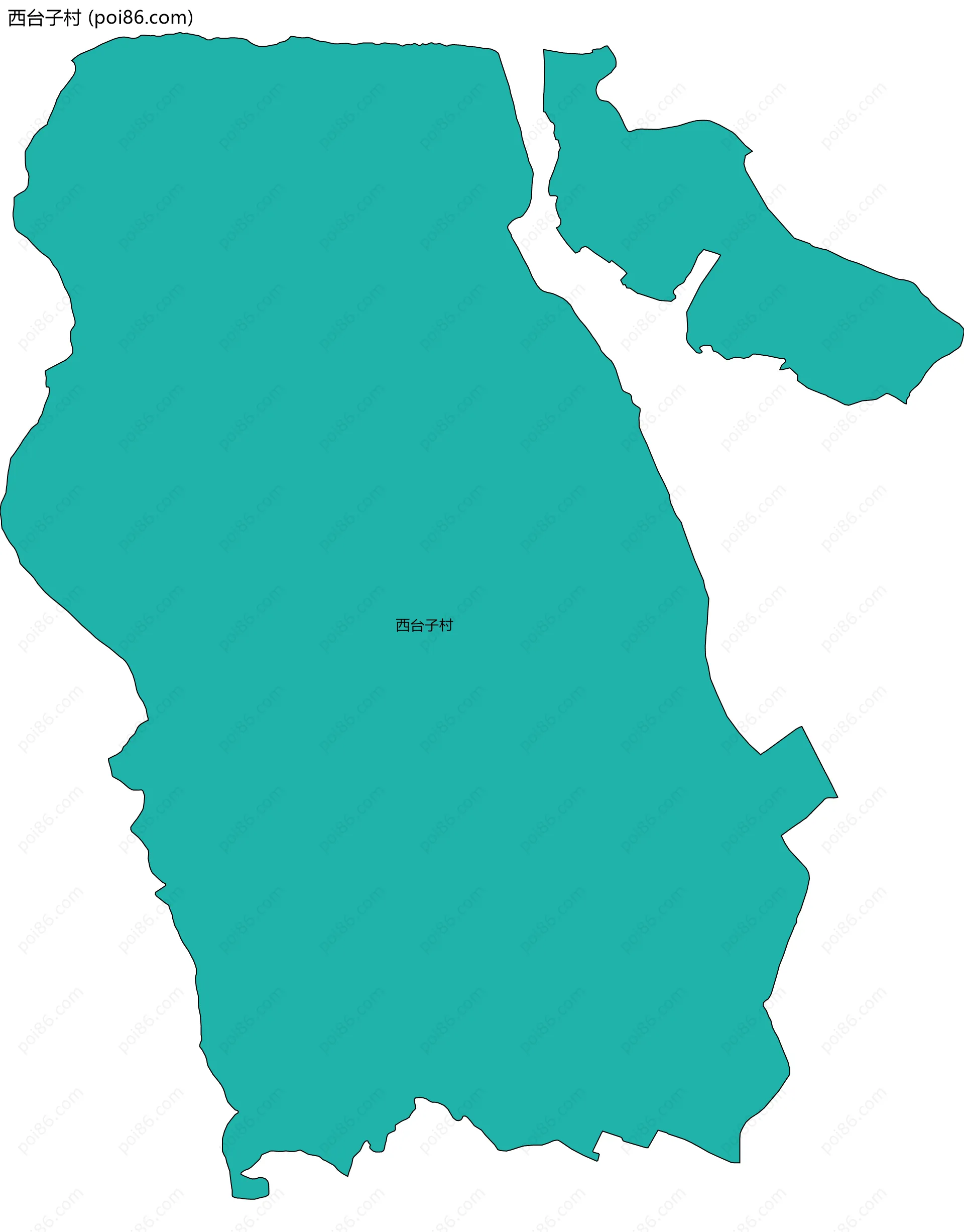 西台子村边界地图