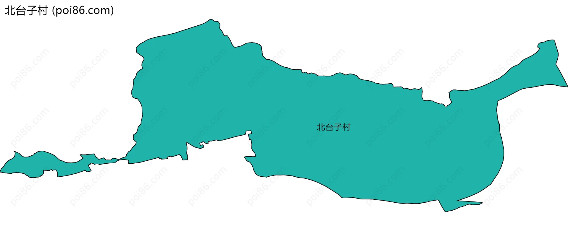 北台子村边界地图