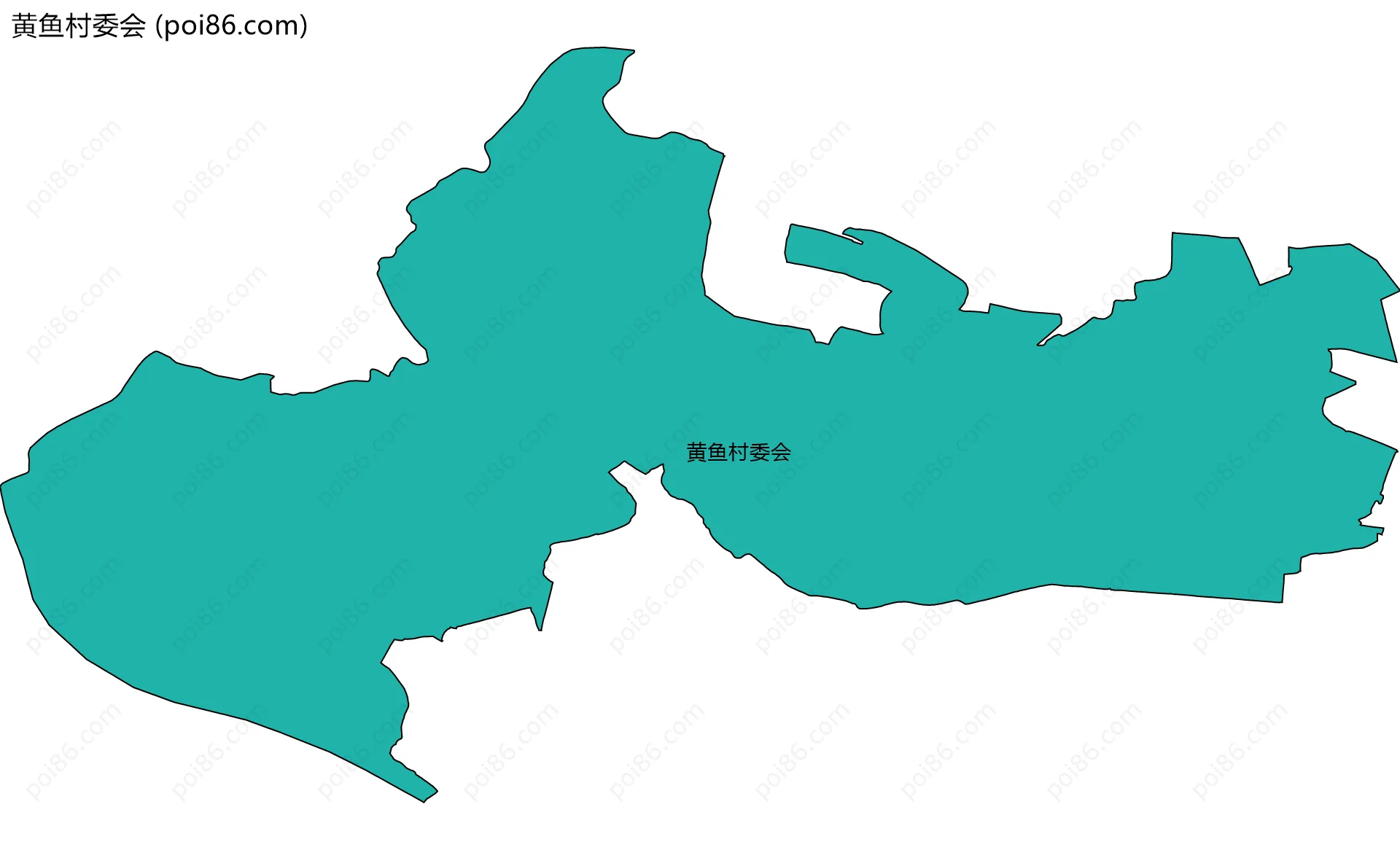 黄鱼村委会边界地图