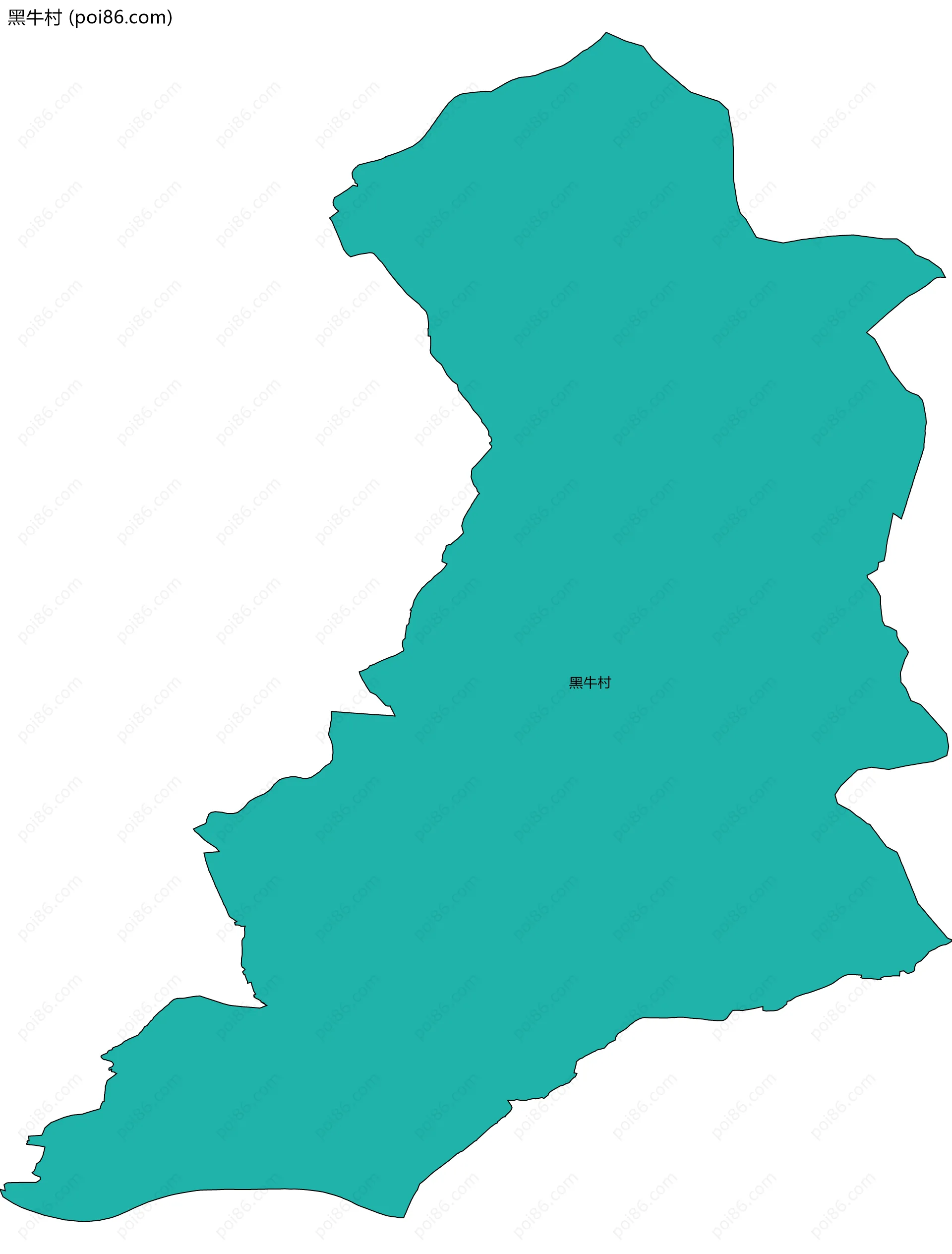 黑牛村边界地图