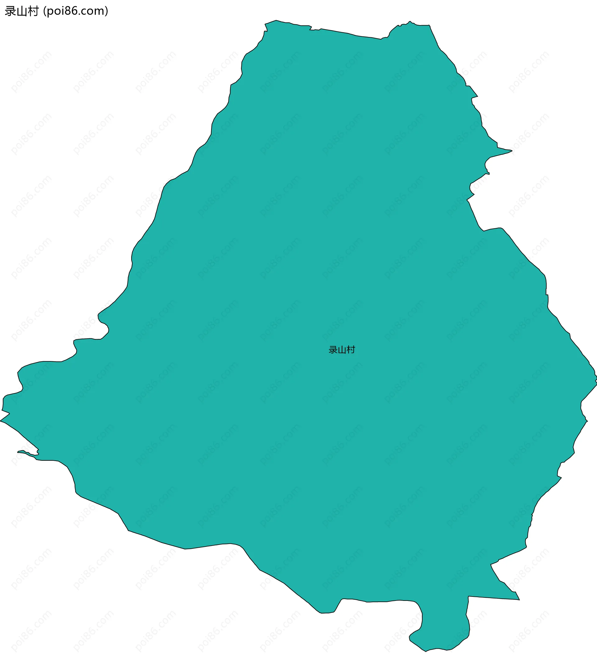 录山村边界地图