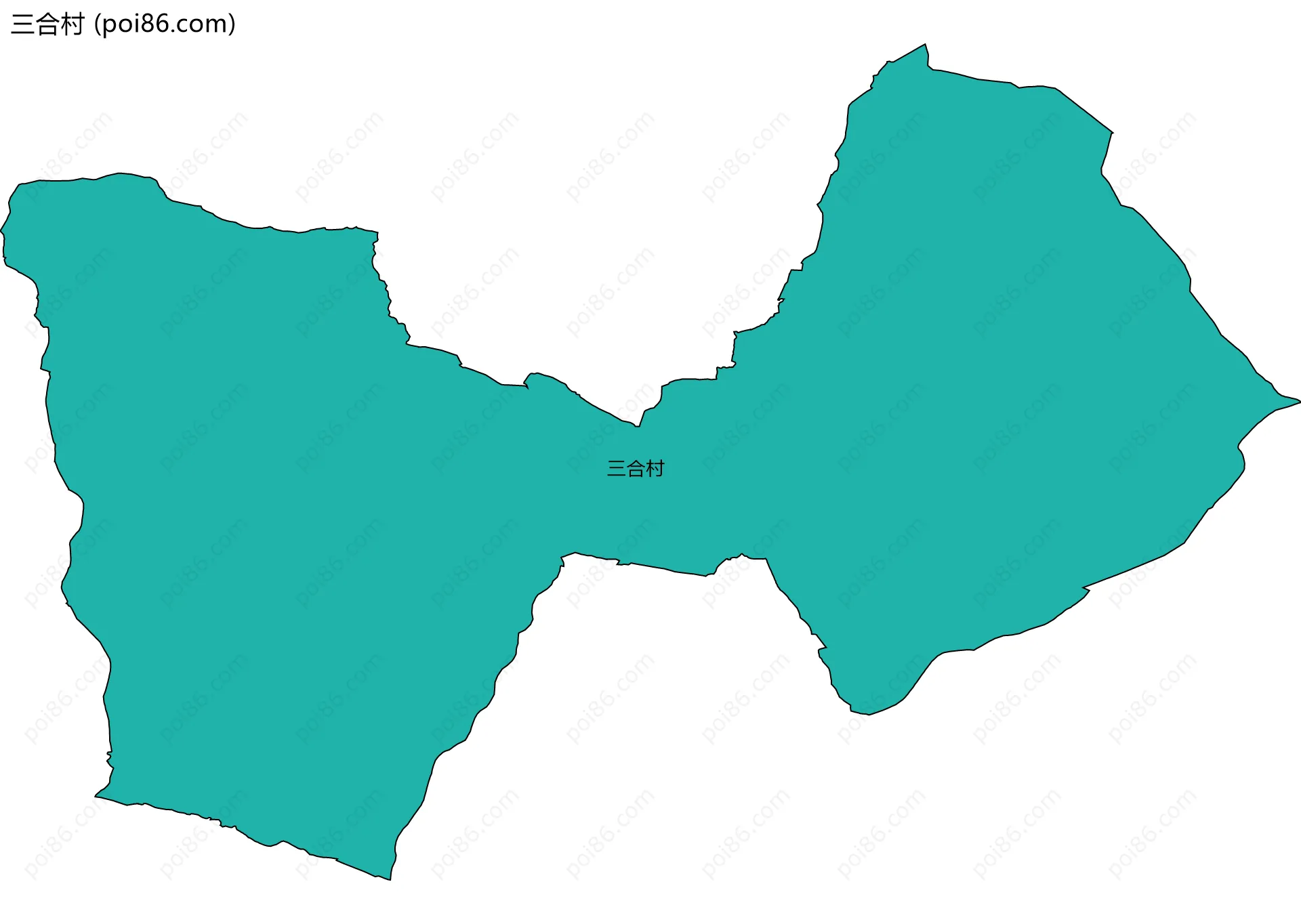 三合村边界地图