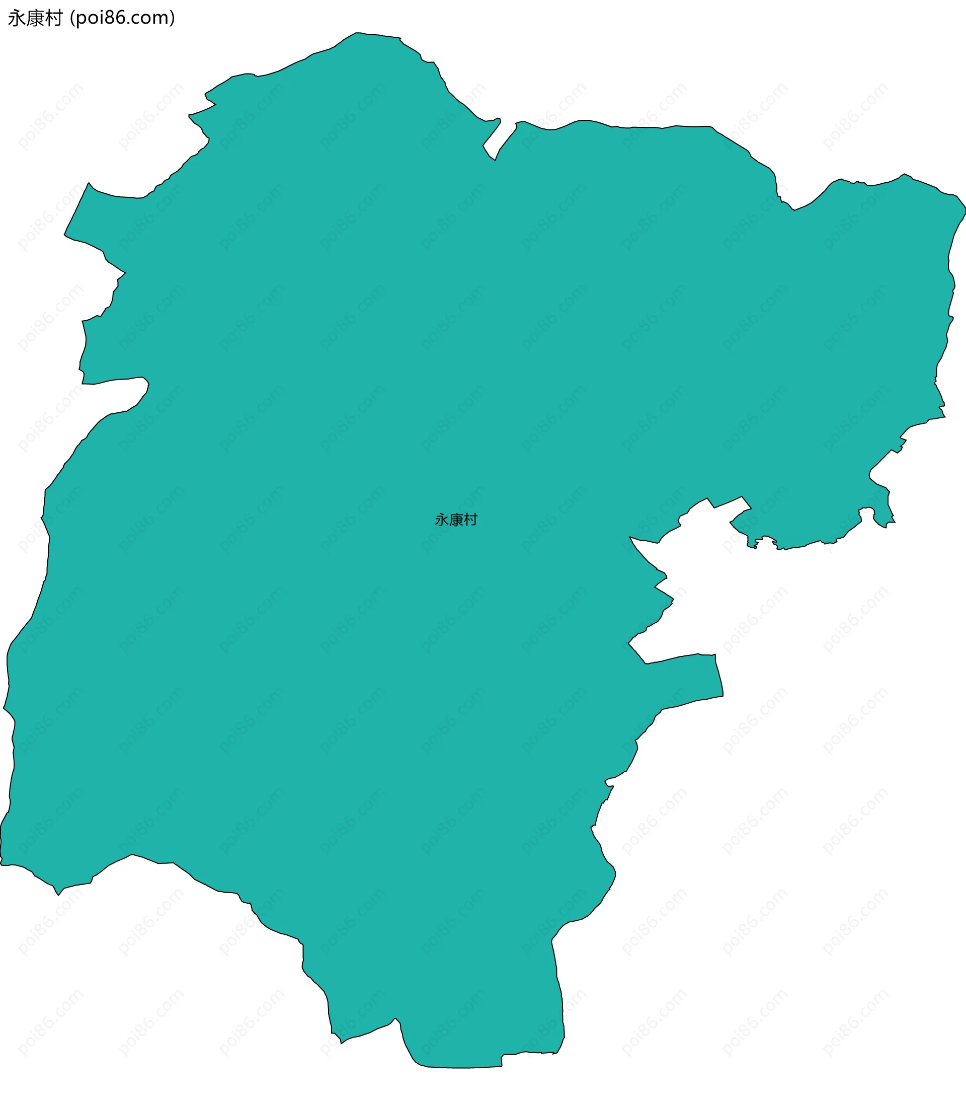 永康村边界地图