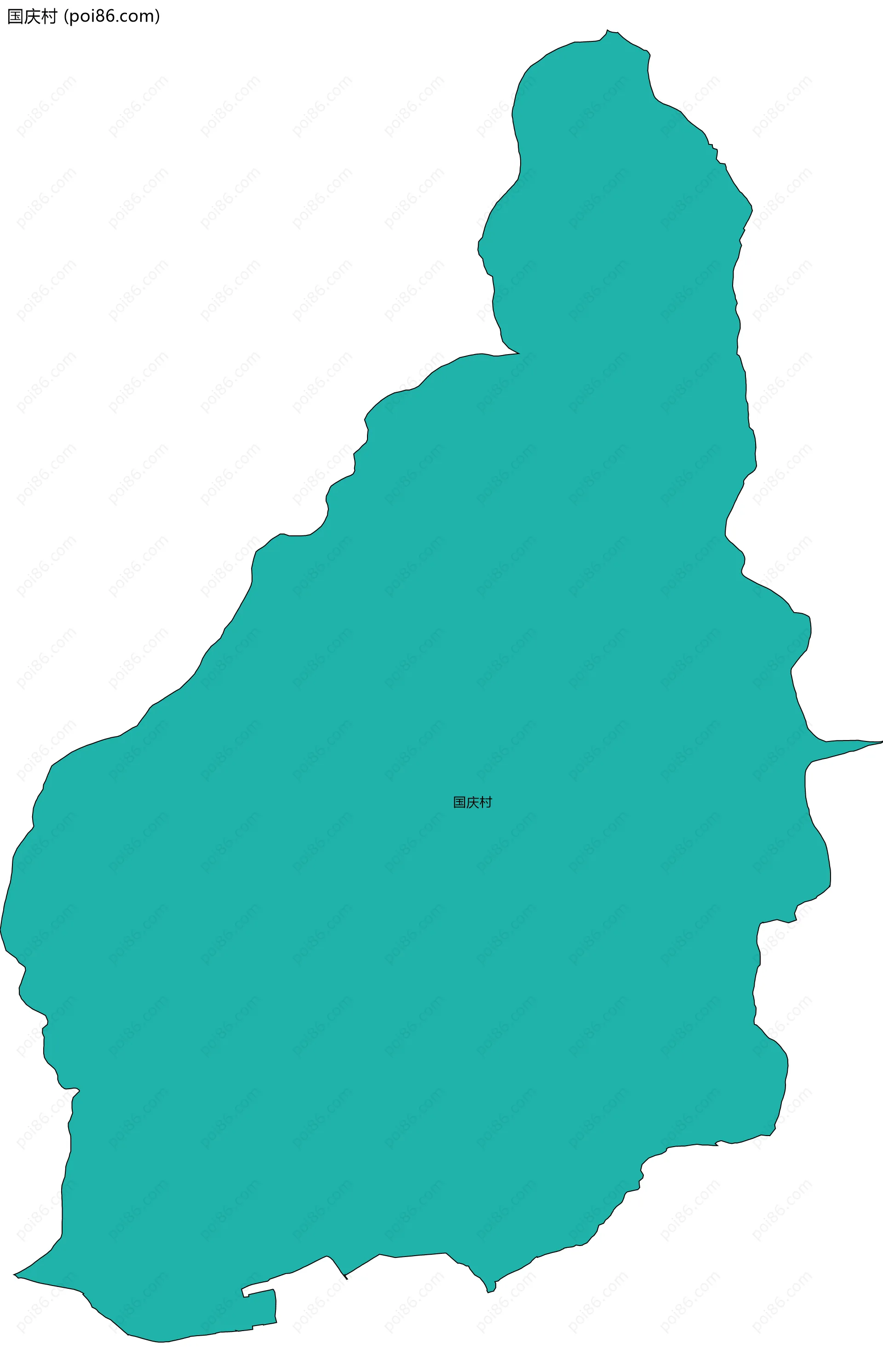 国庆村边界地图