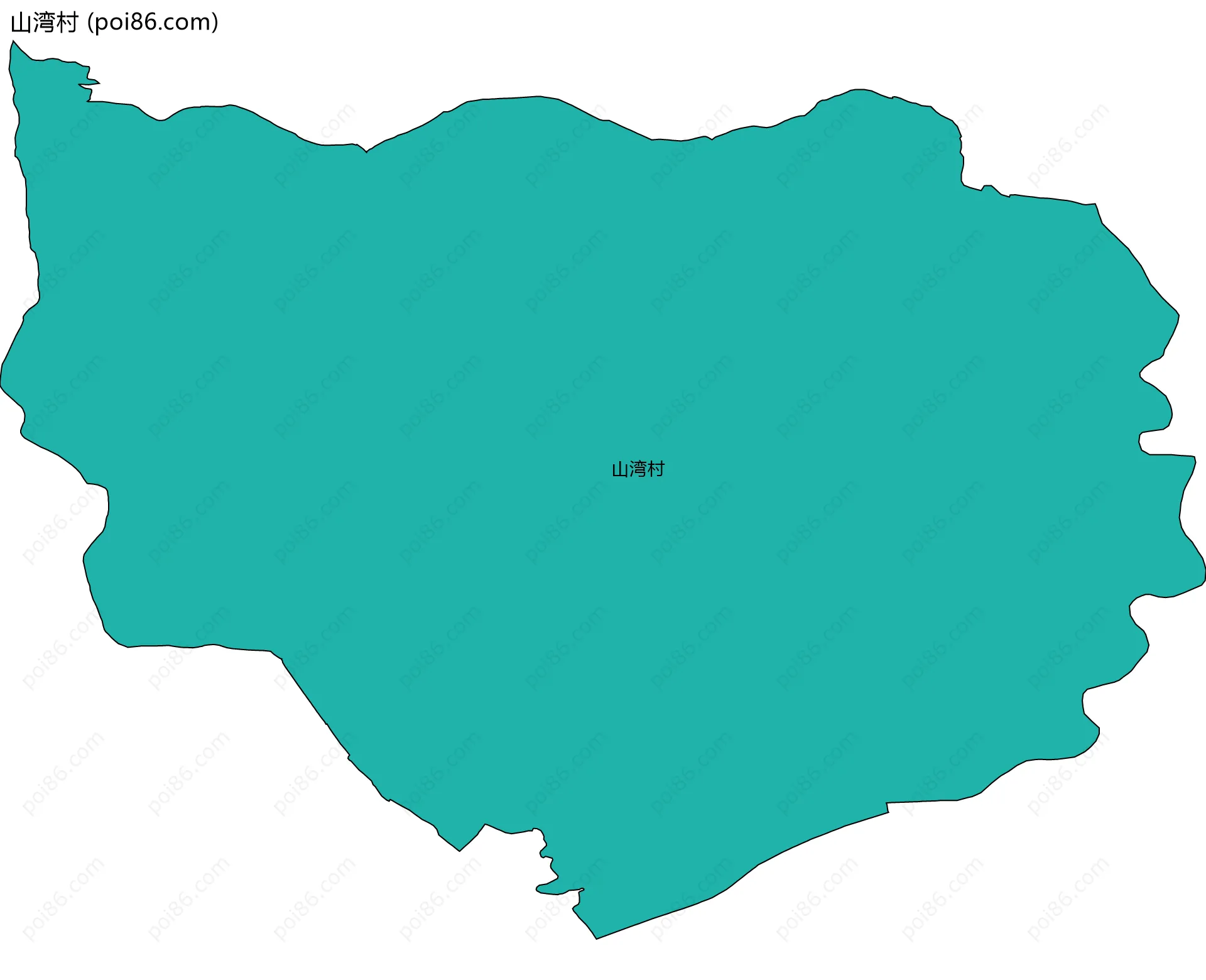 山湾村边界地图