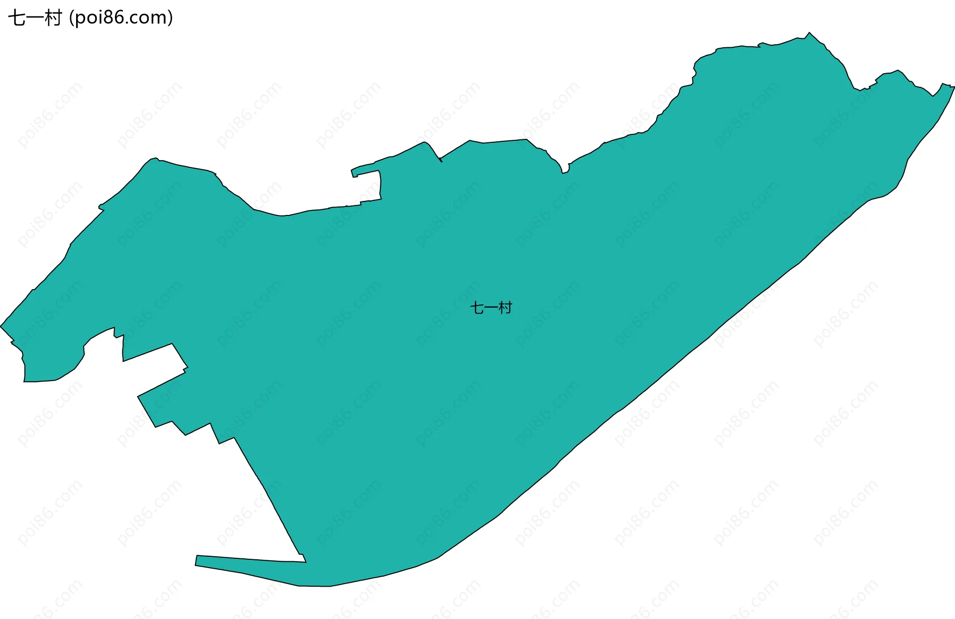 七一村边界地图