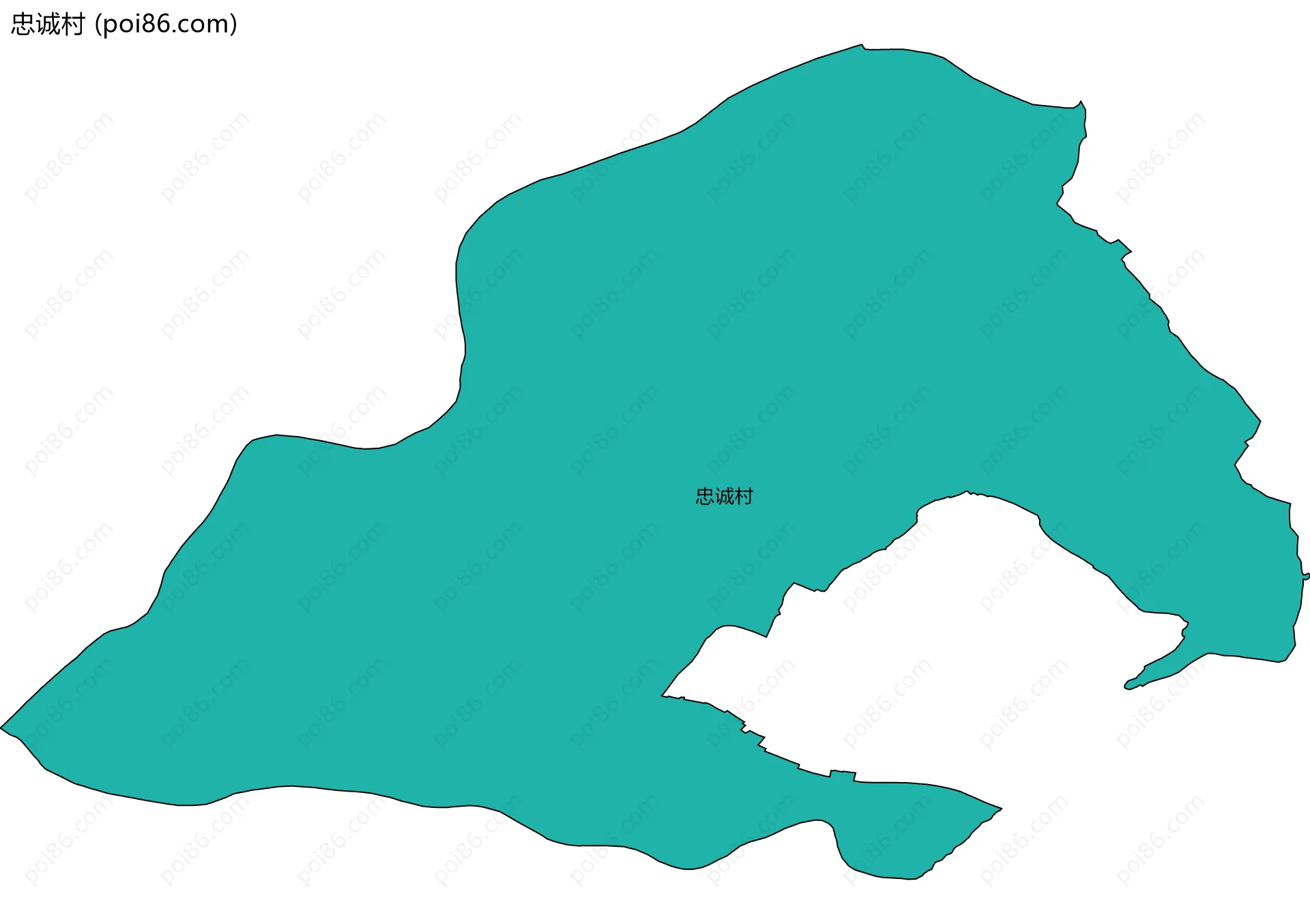 忠诚村边界地图