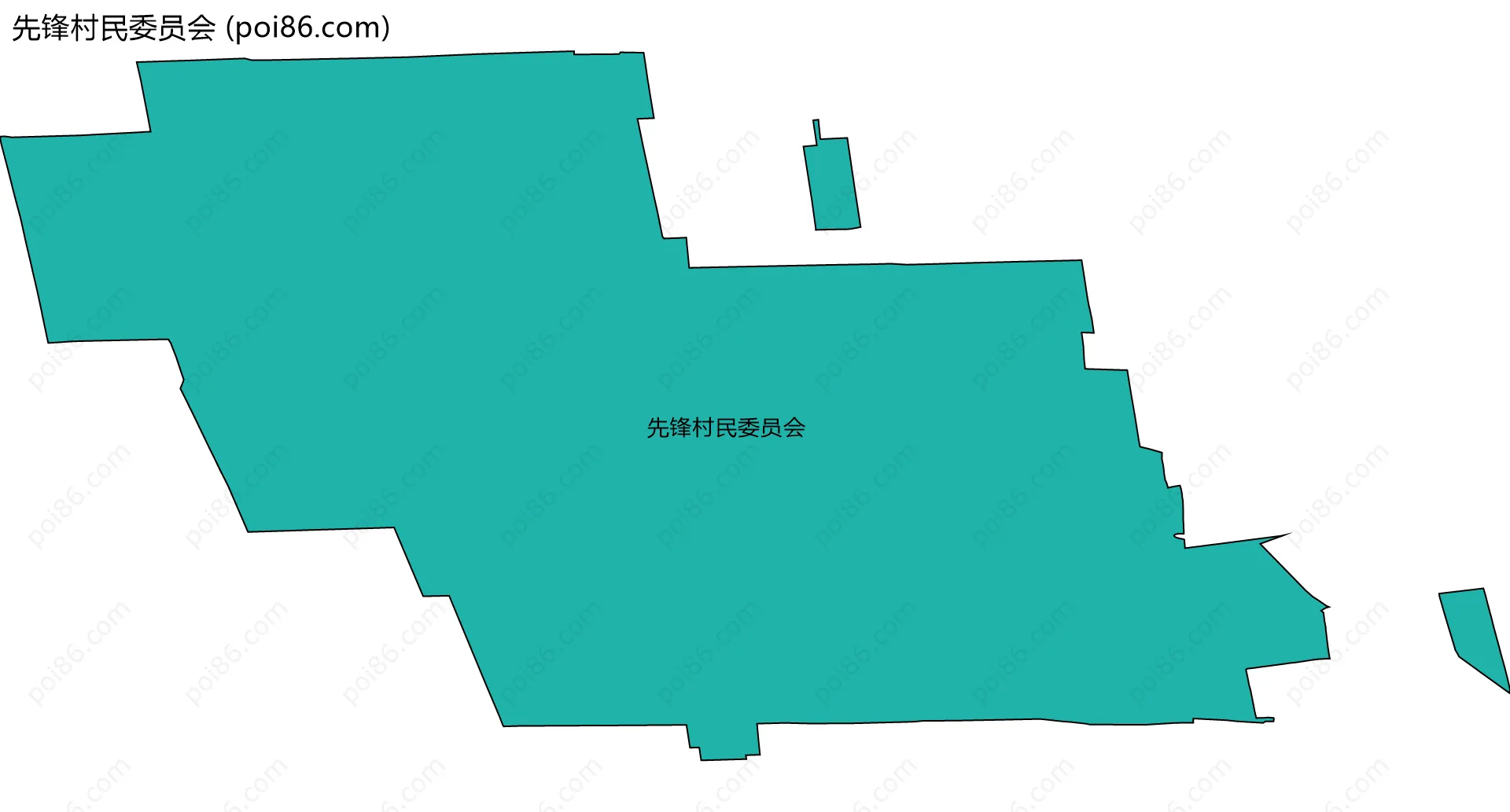 先锋村民委员会边界地图