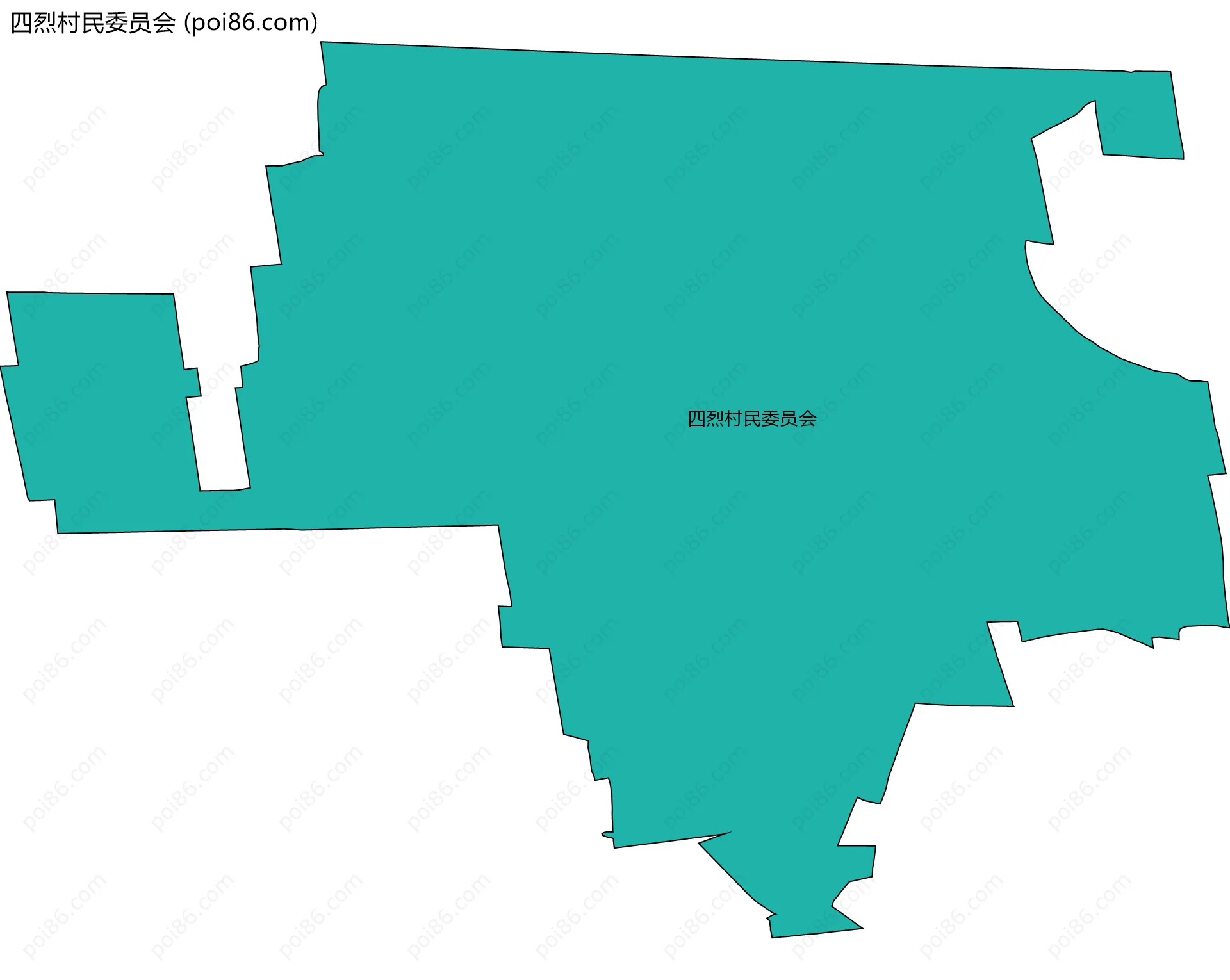 四烈村民委员会边界地图