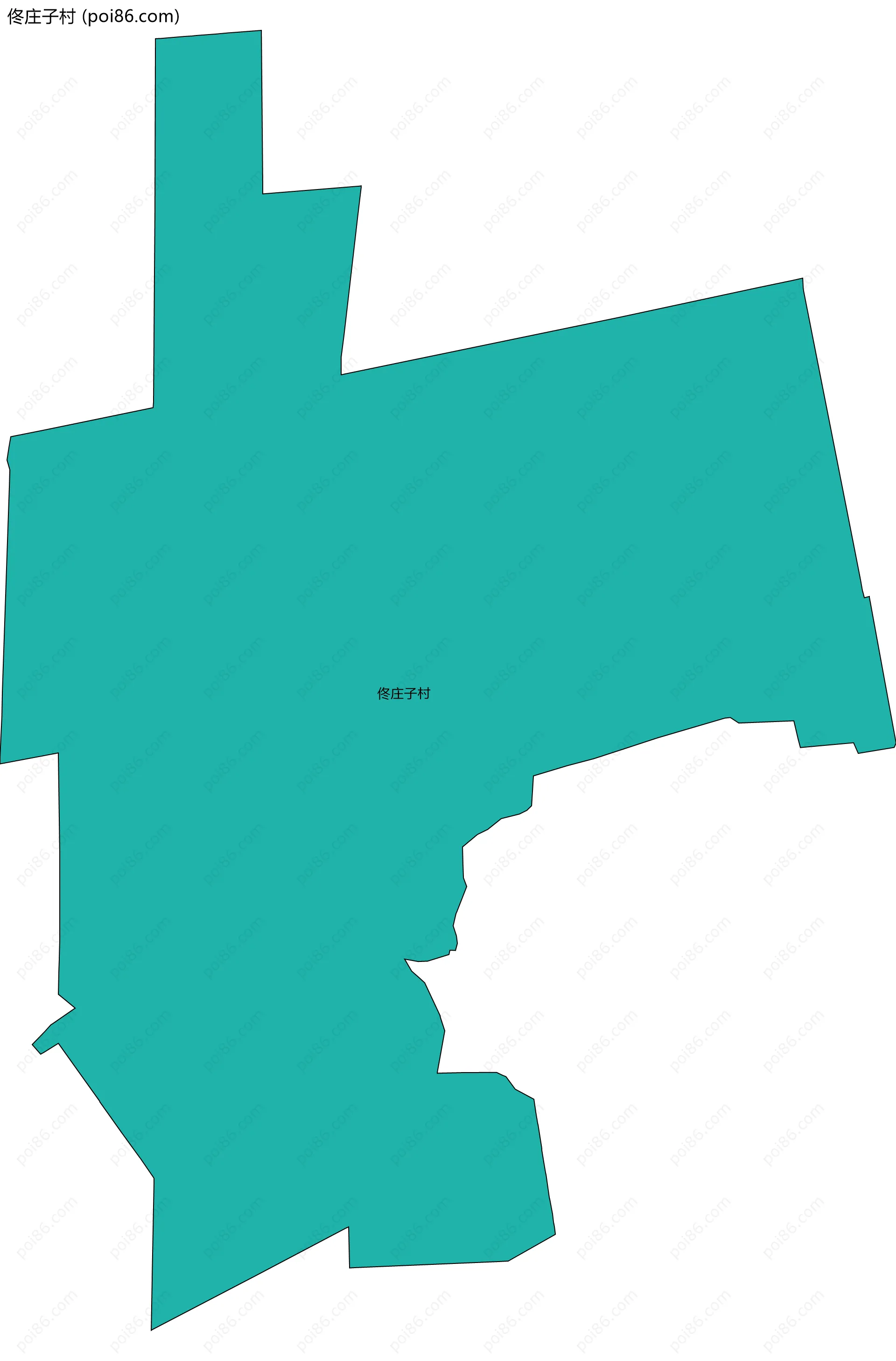 佟庄子村边界地图