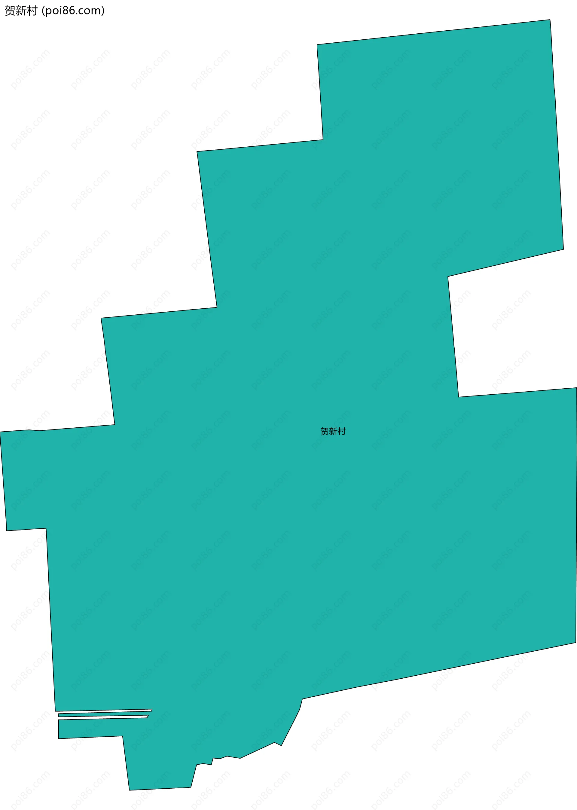贺新村边界地图