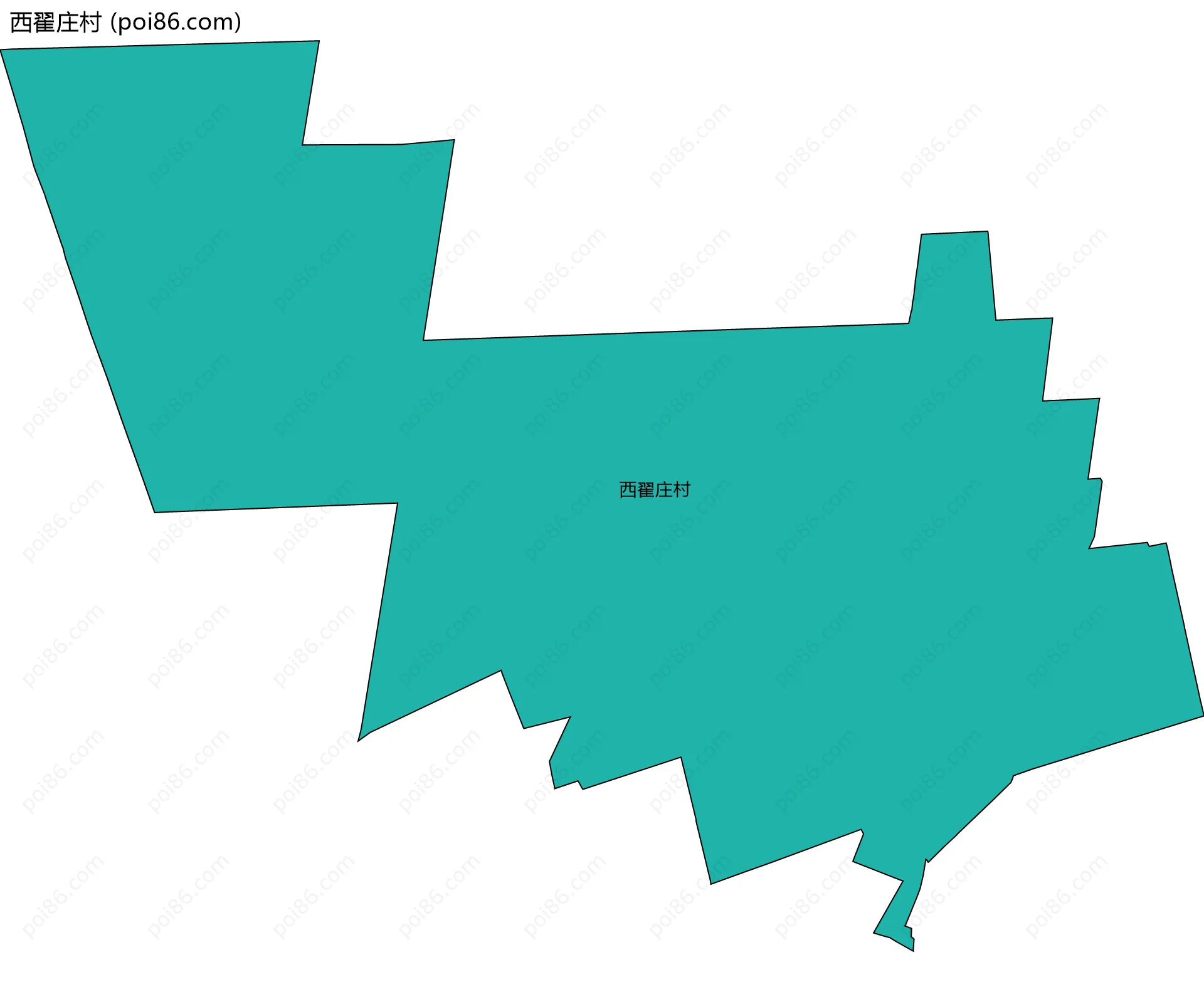 西翟庄村边界地图