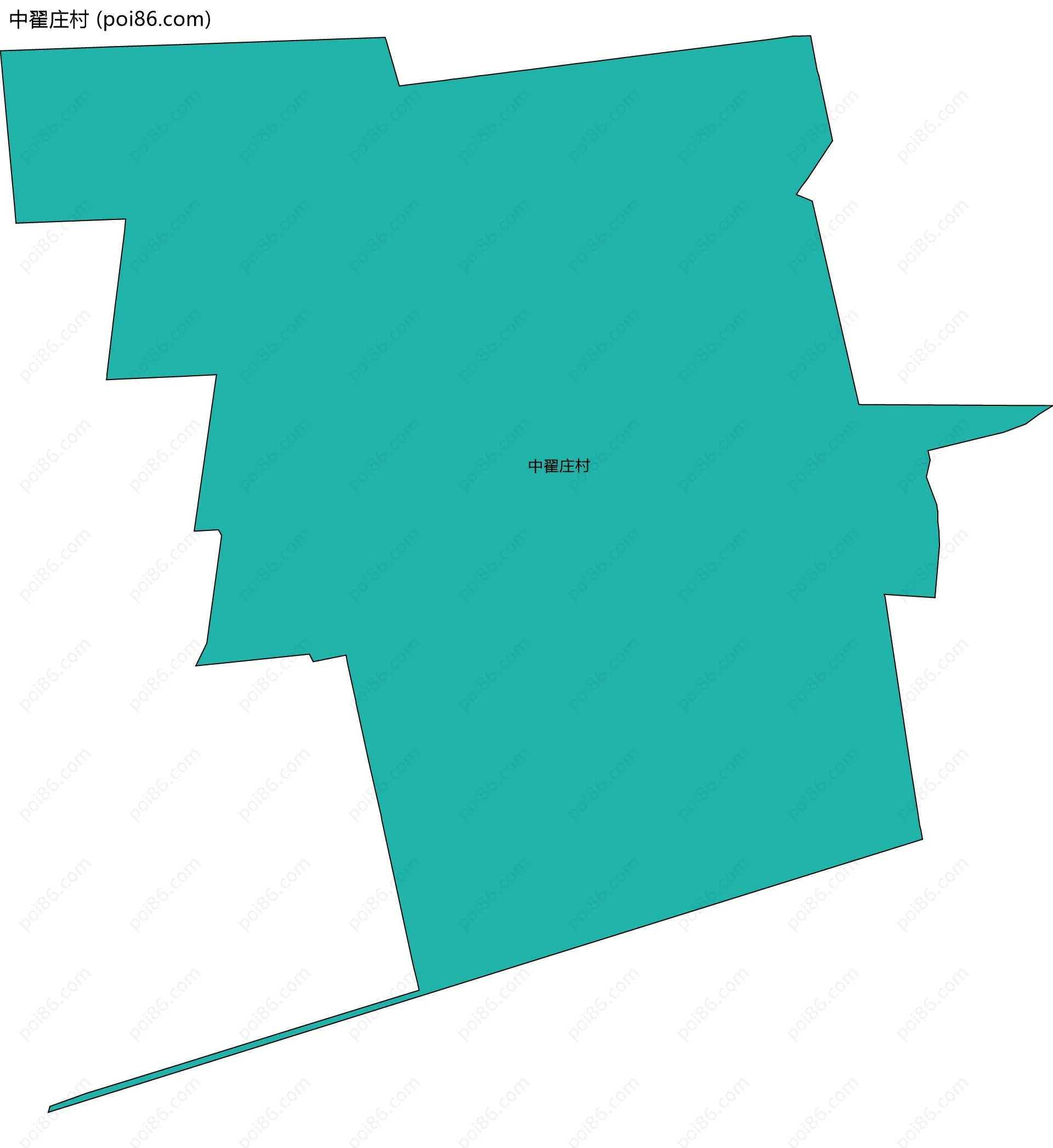 中翟庄村边界地图