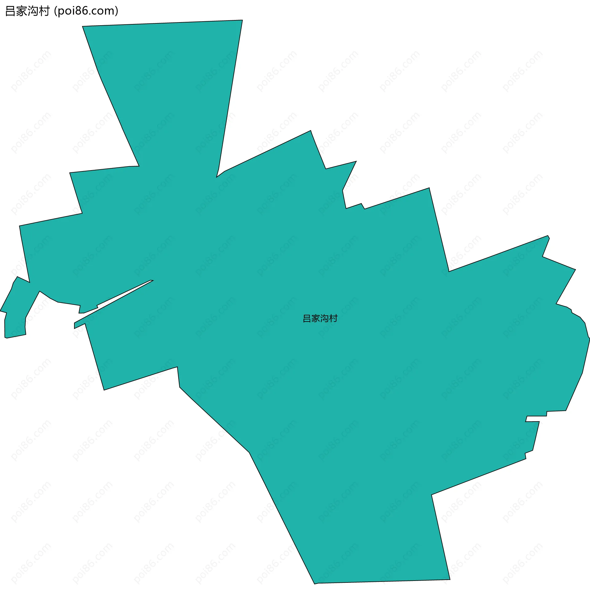 吕家沟村边界地图
