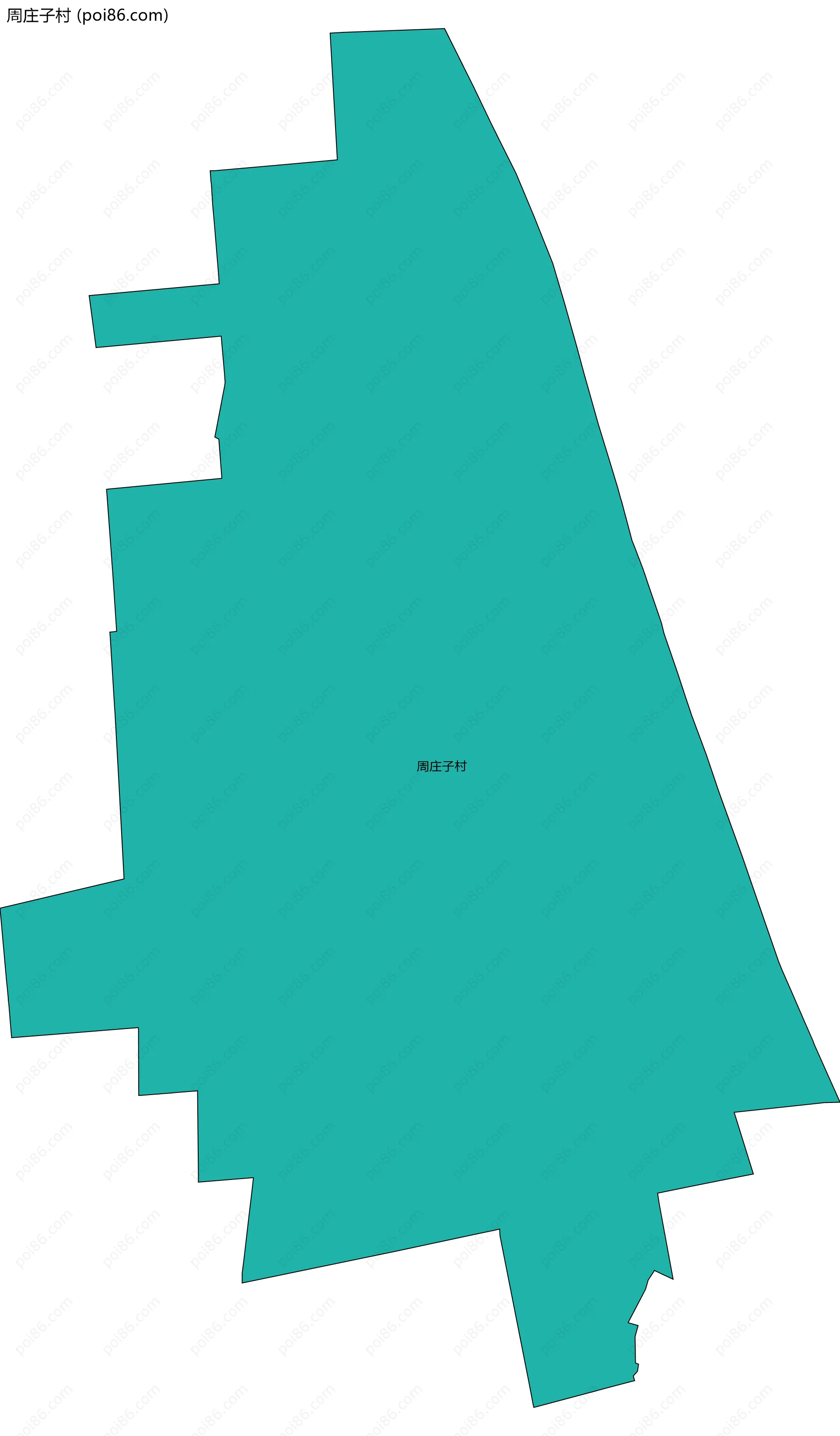 周庄子村边界地图