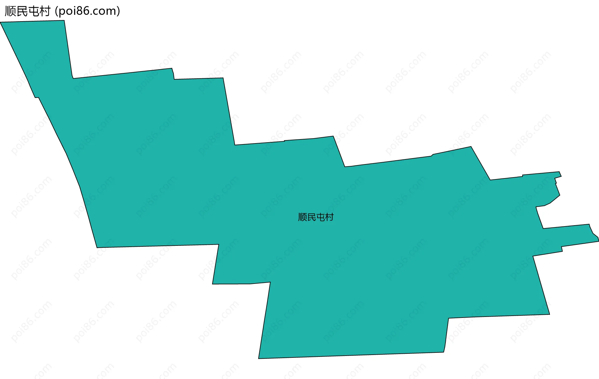 顺民屯村边界地图