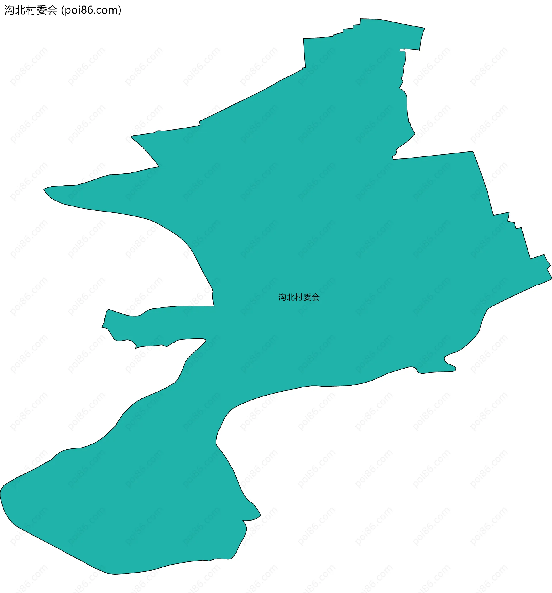 沟北村委会边界地图