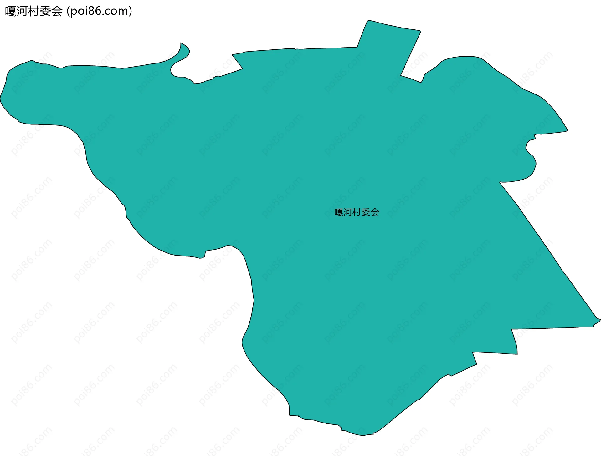 嘎河村委会边界地图