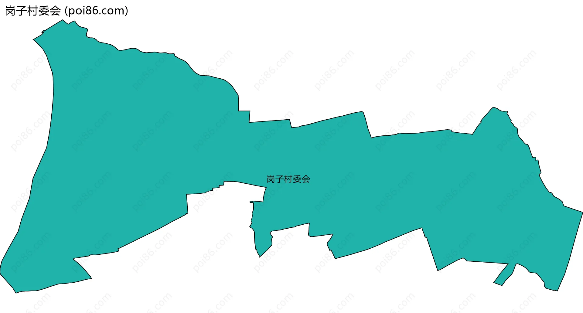 岗子村委会边界地图
