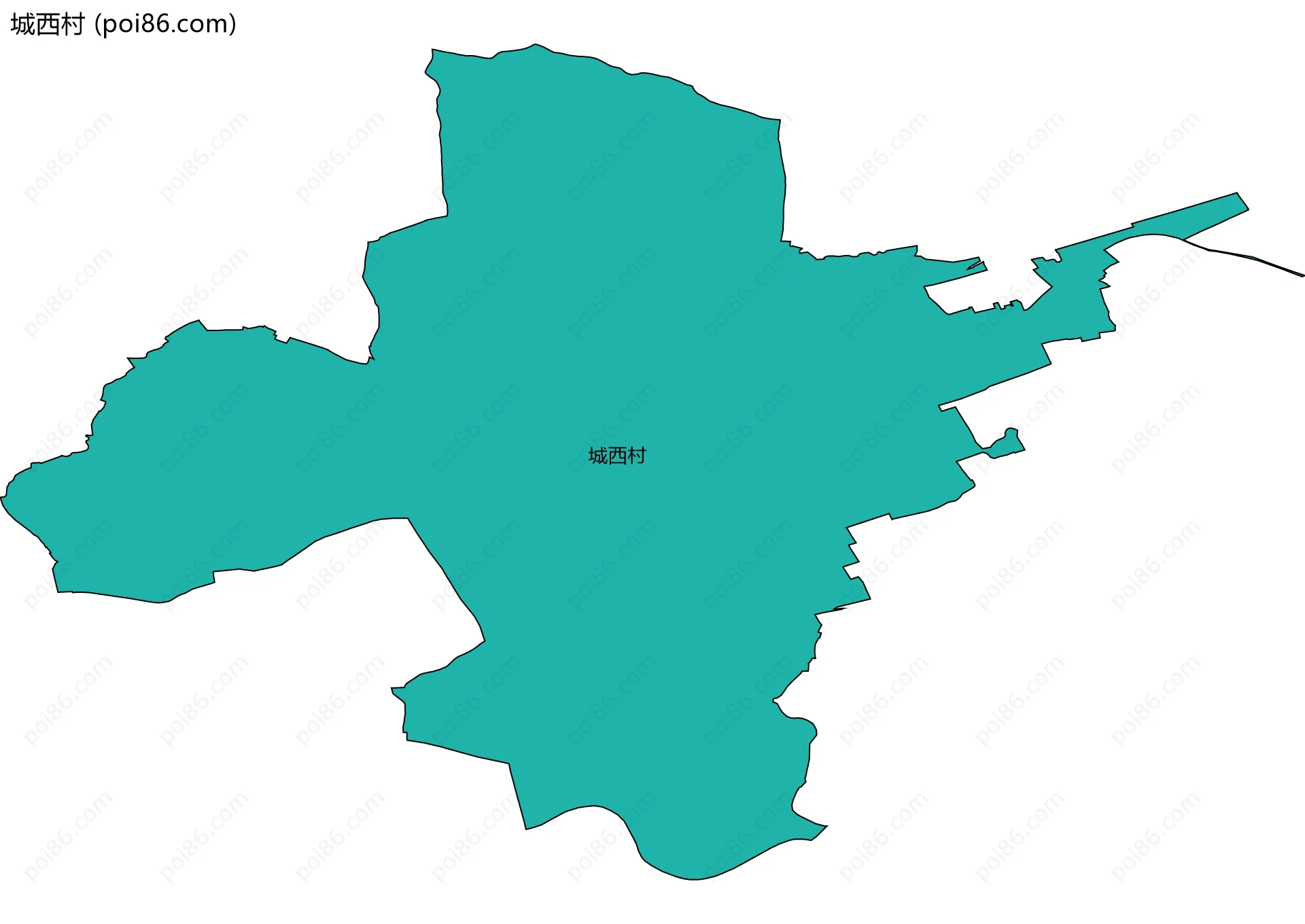 城西村边界地图