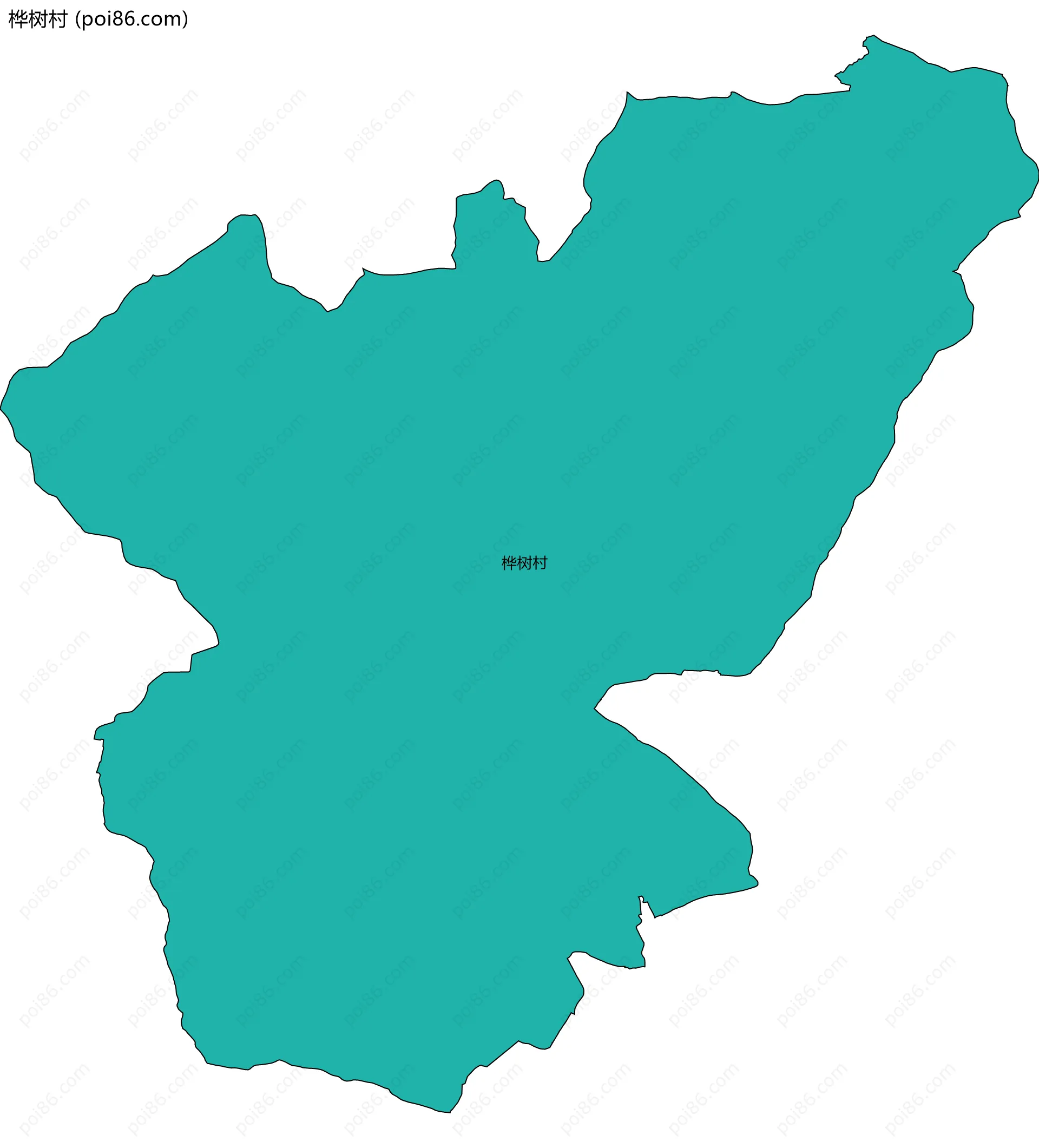 桦树村边界地图