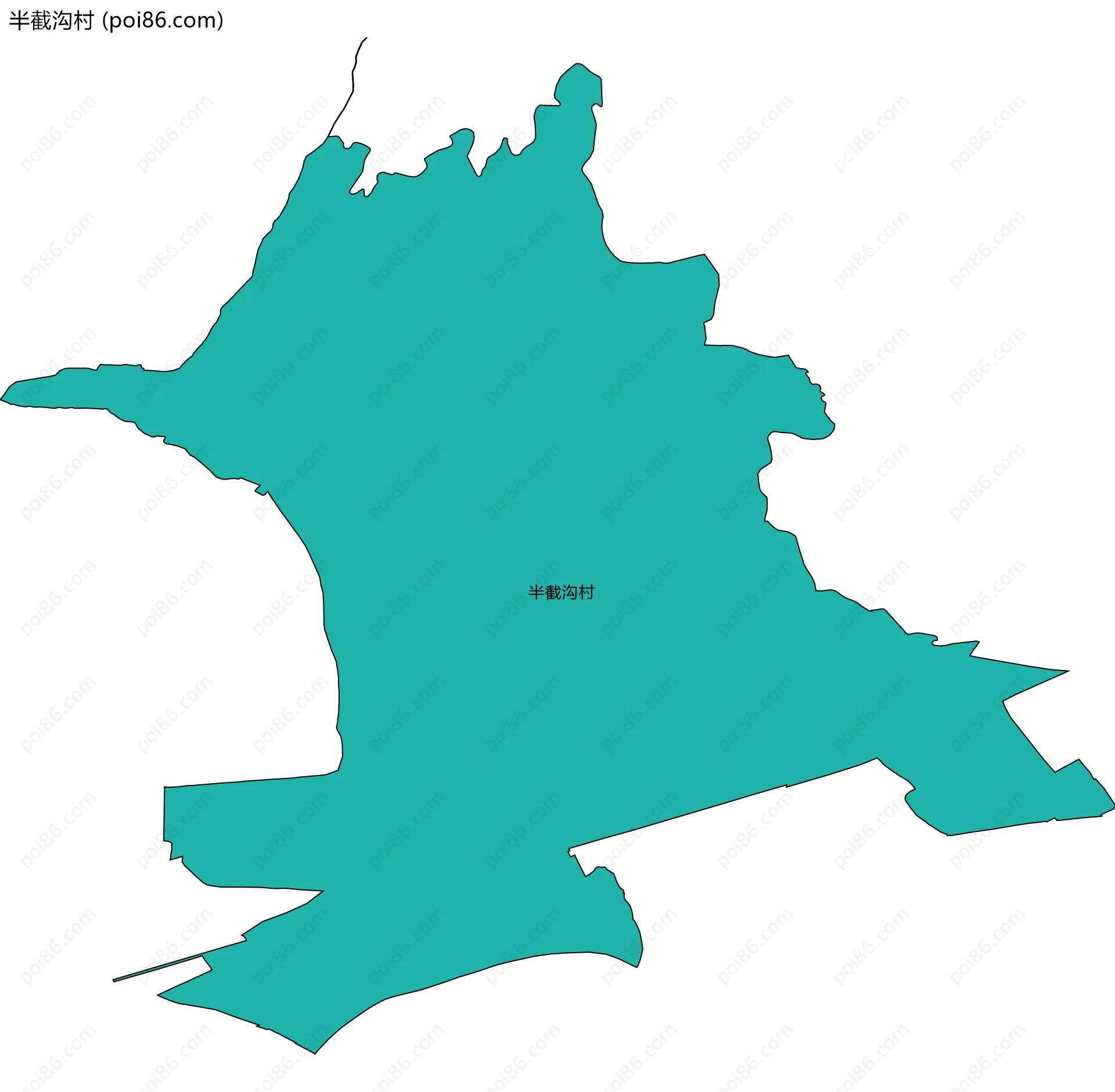 半截沟村边界地图
