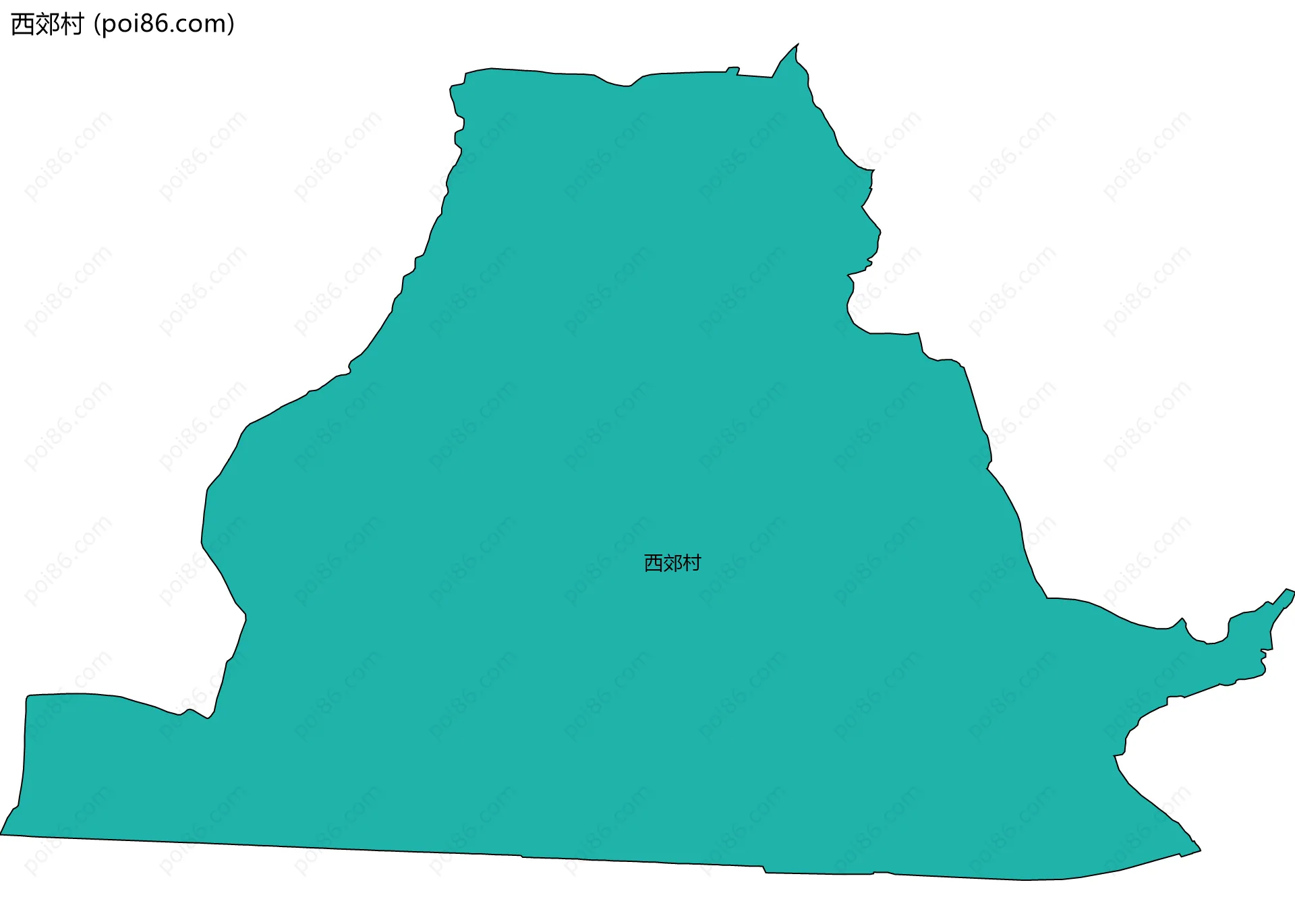 西郊村边界地图