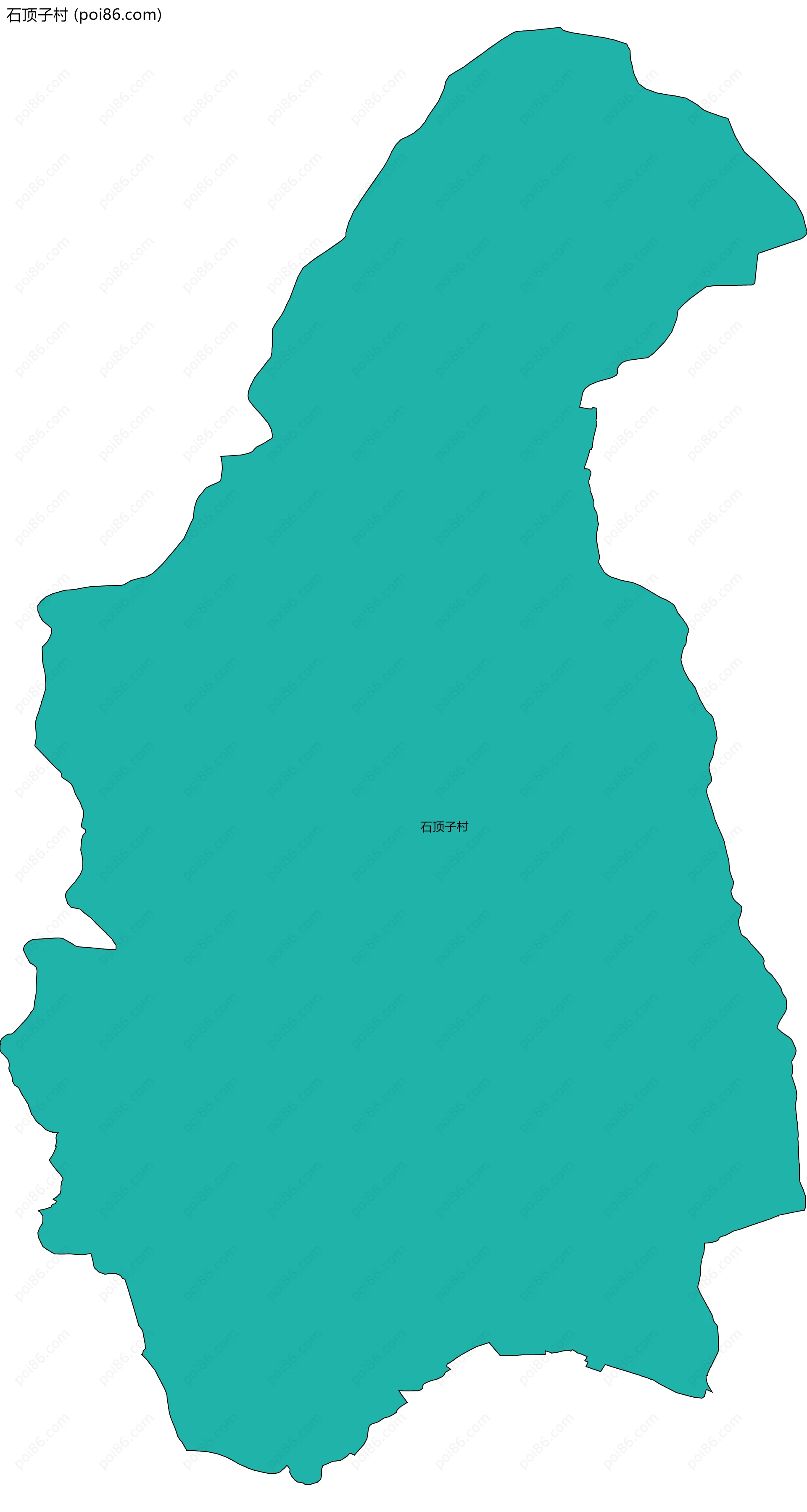 石顶子村边界地图