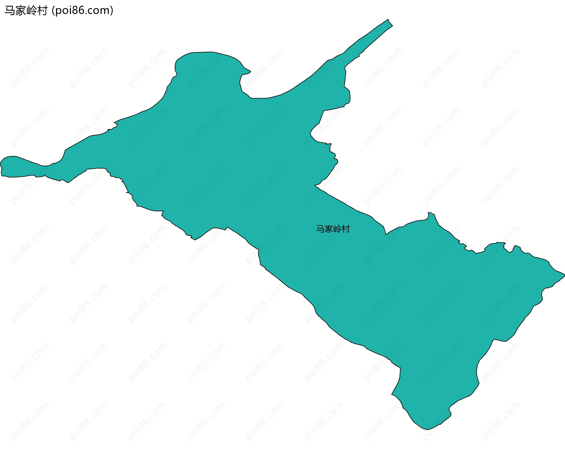 马家岭村边界地图