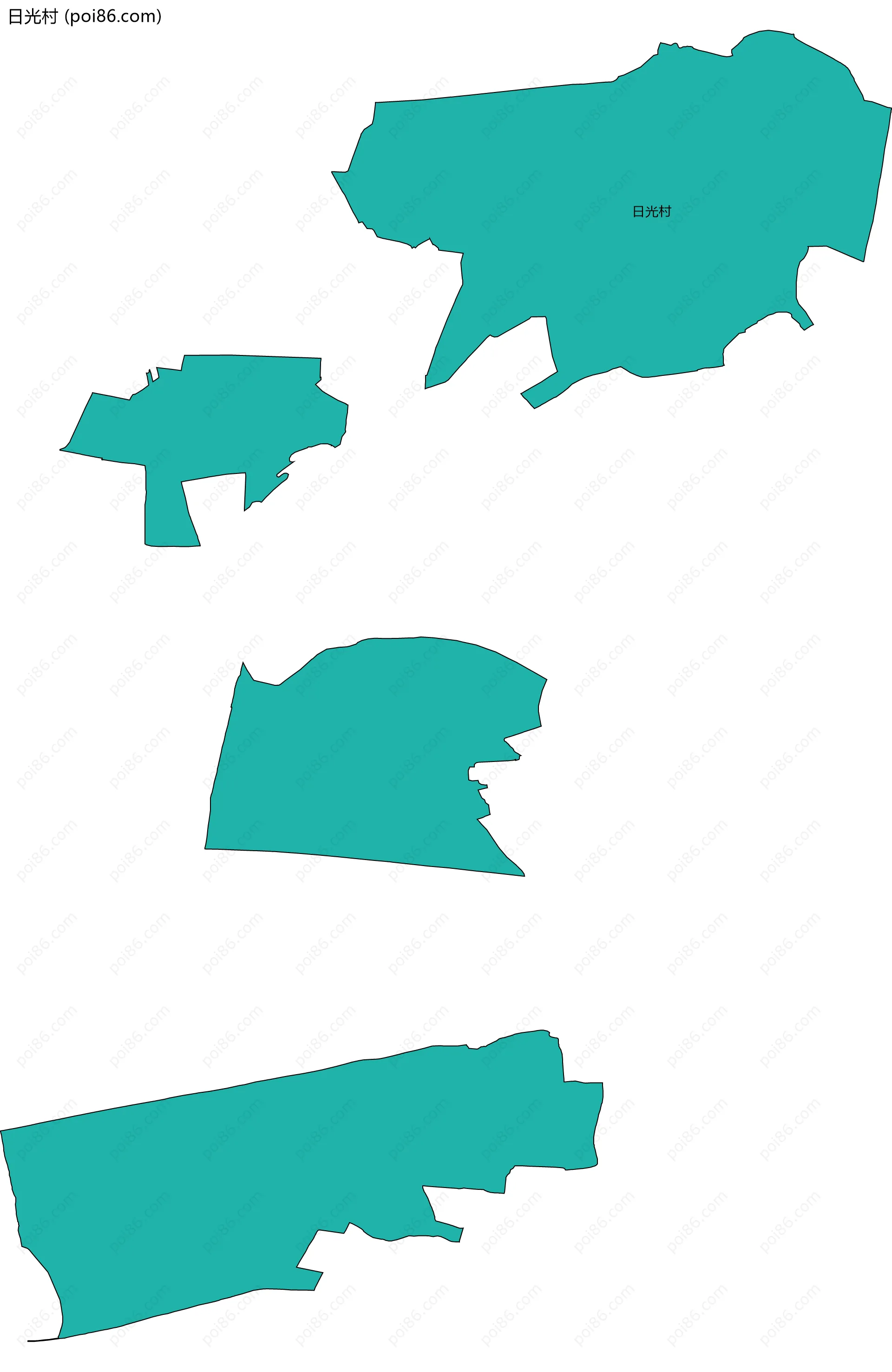 日光村边界地图