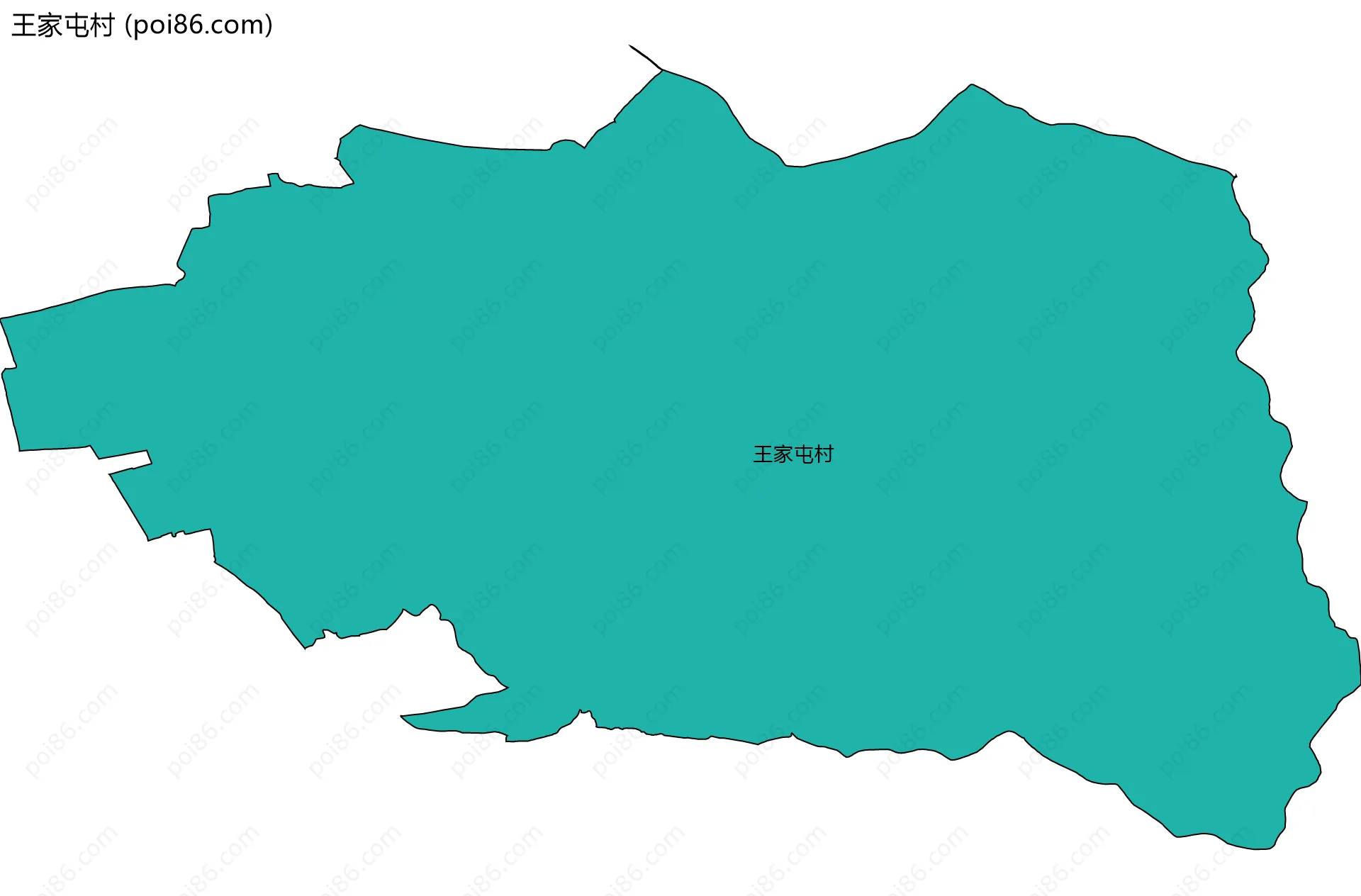 王家屯村边界地图