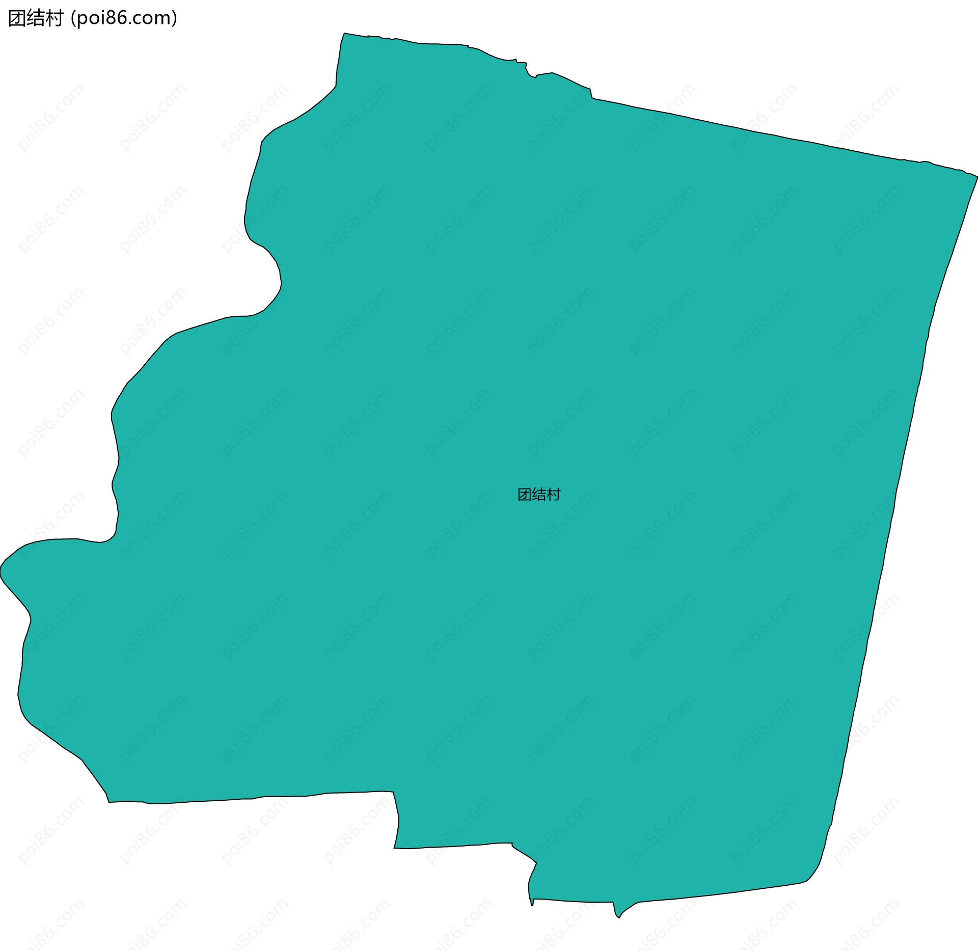 团结村边界地图