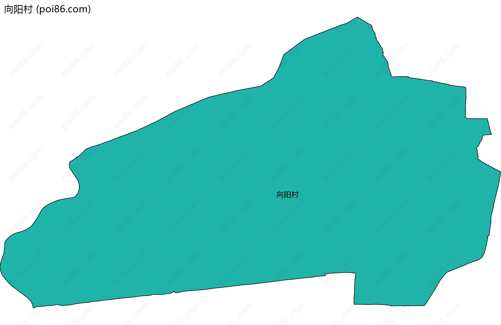 向阳村边界地图