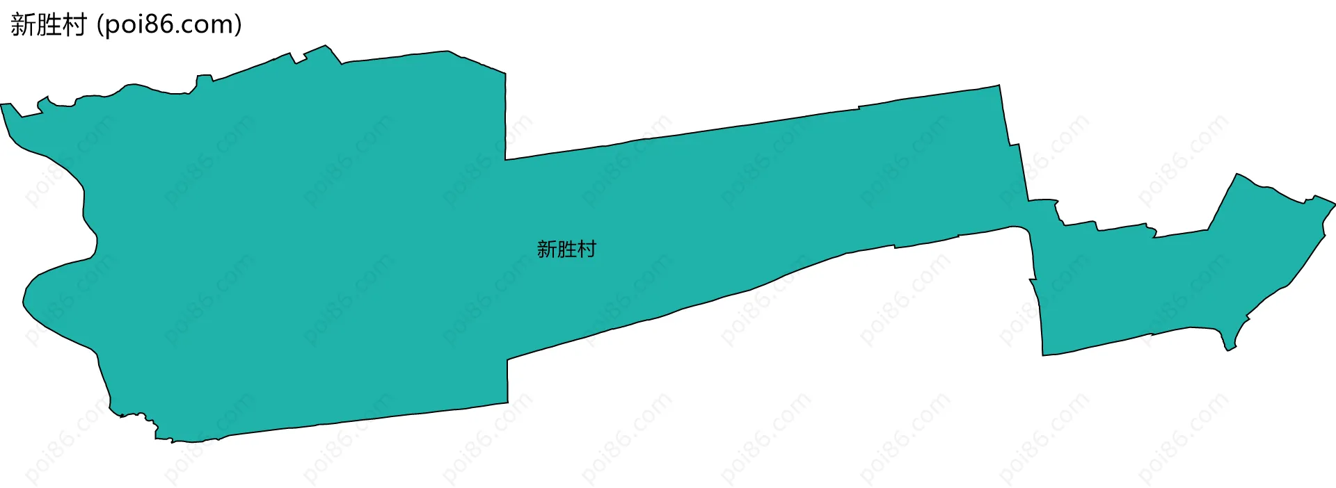 新胜村边界地图