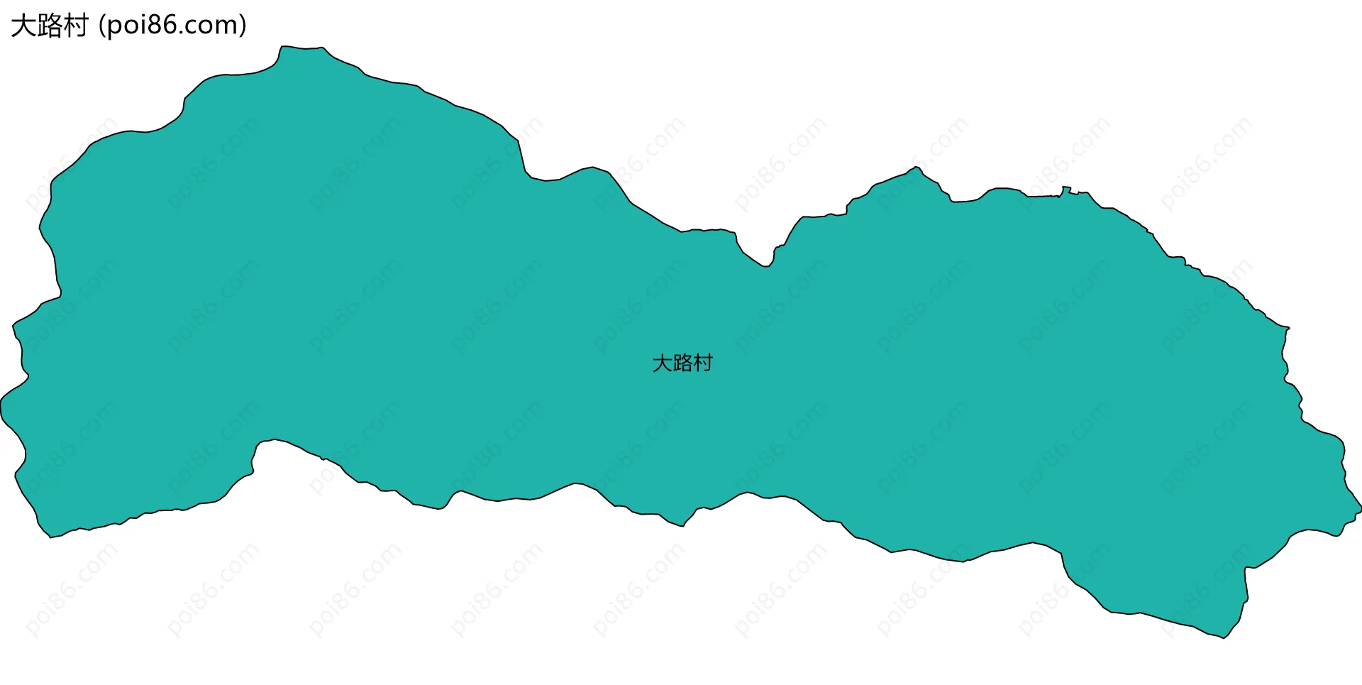 大路村边界地图