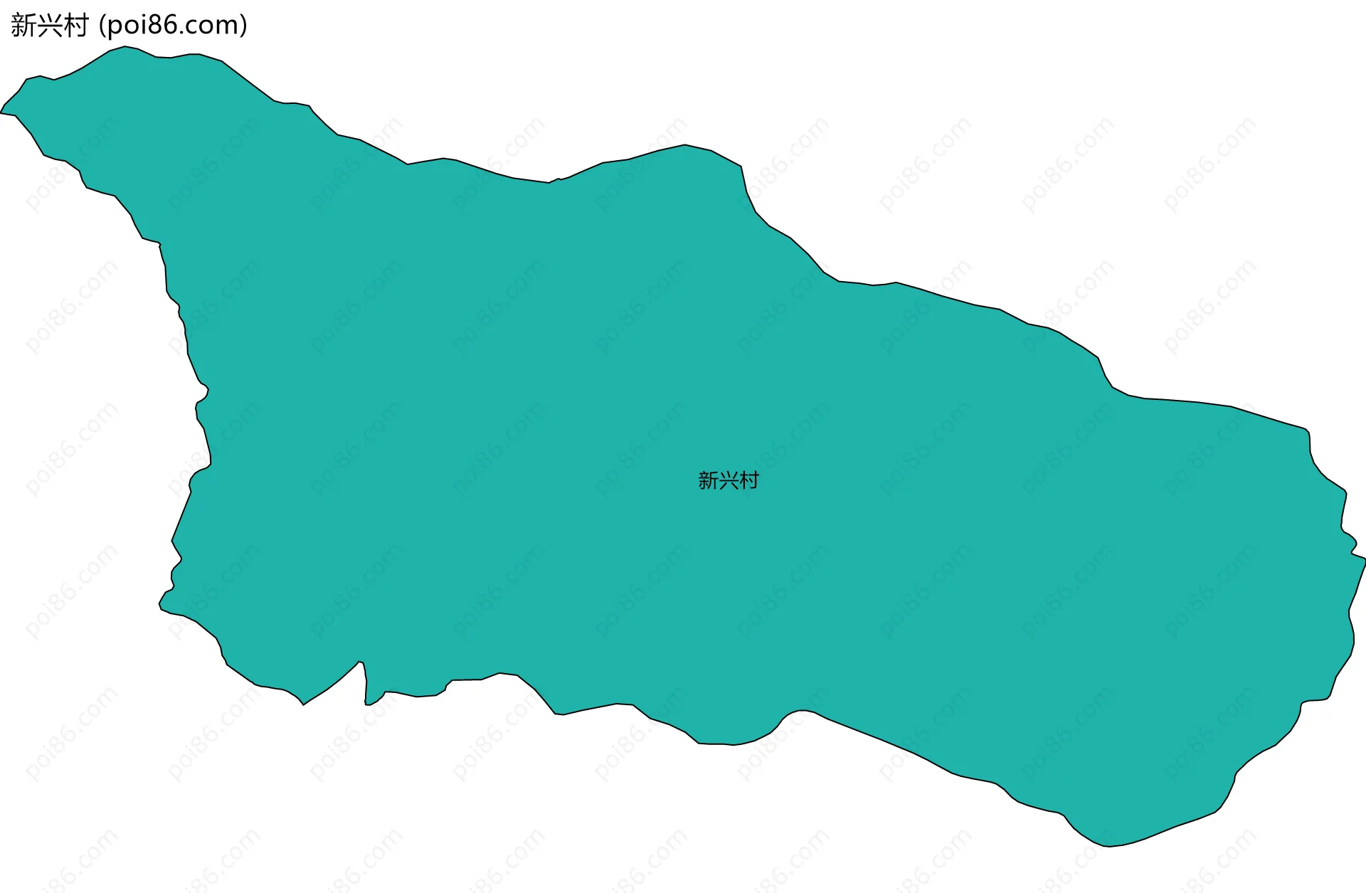 新兴村边界地图