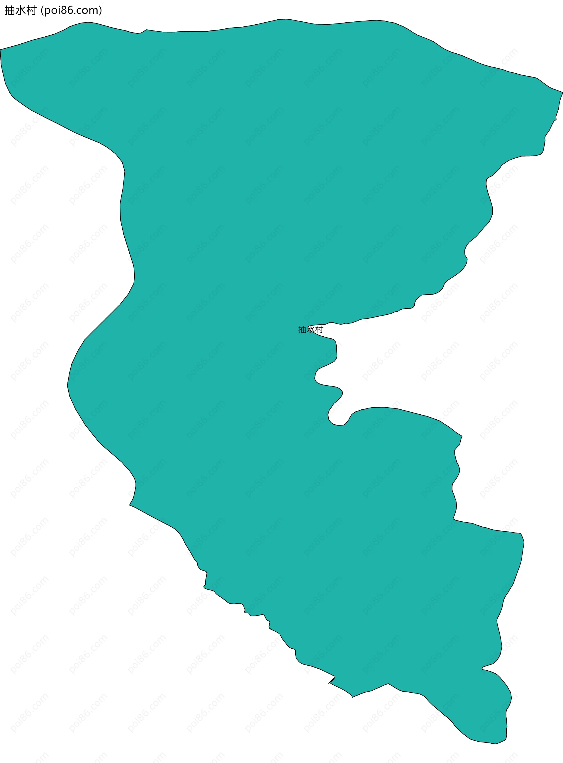 抽水村边界地图