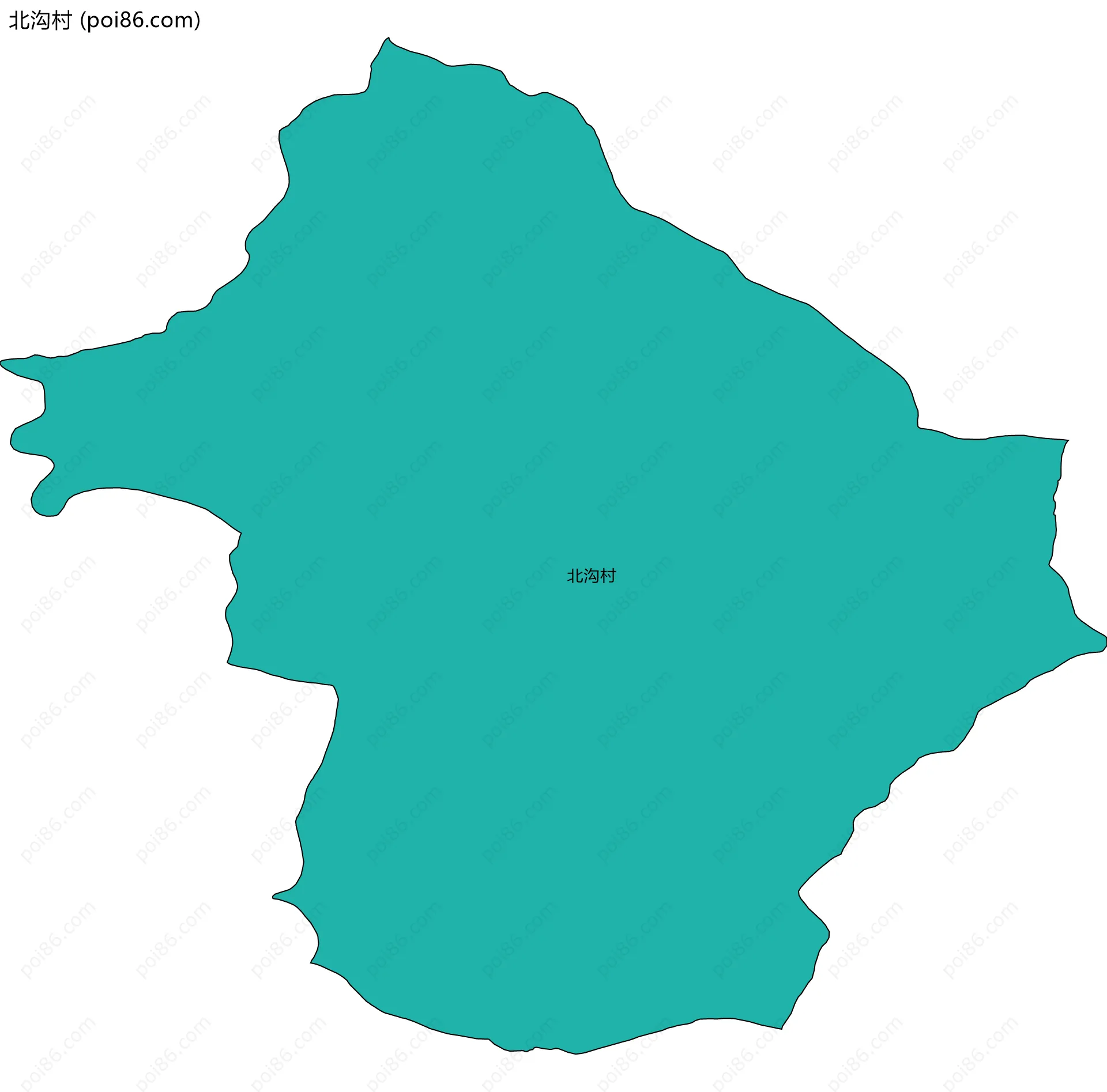 北沟村边界地图