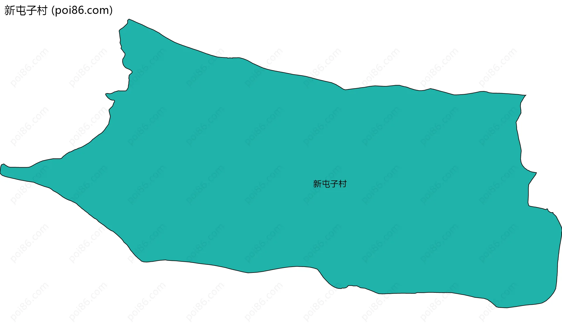 新屯子村边界地图