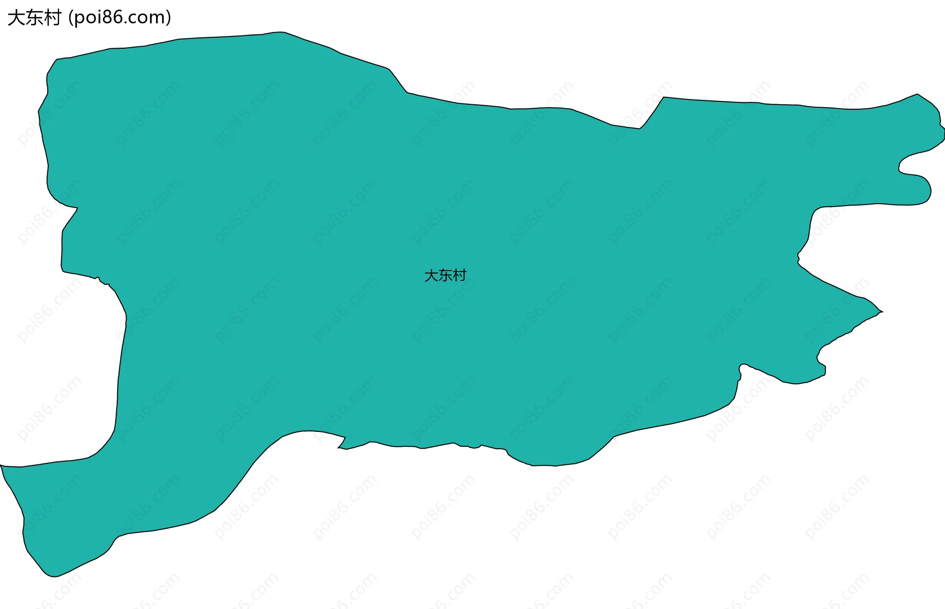 大东村边界地图