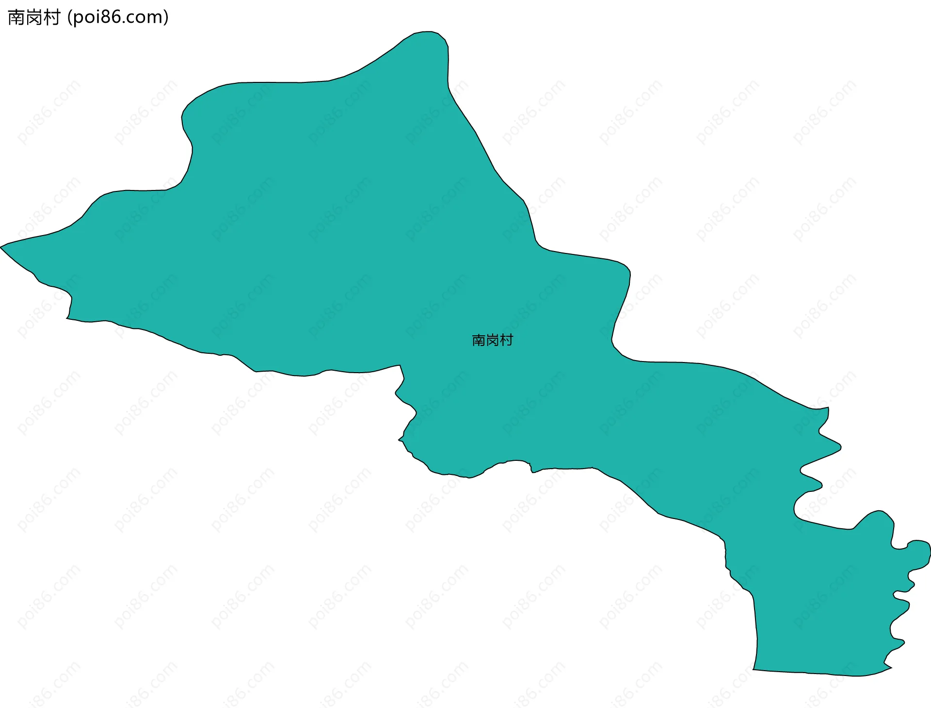 南岗村边界地图