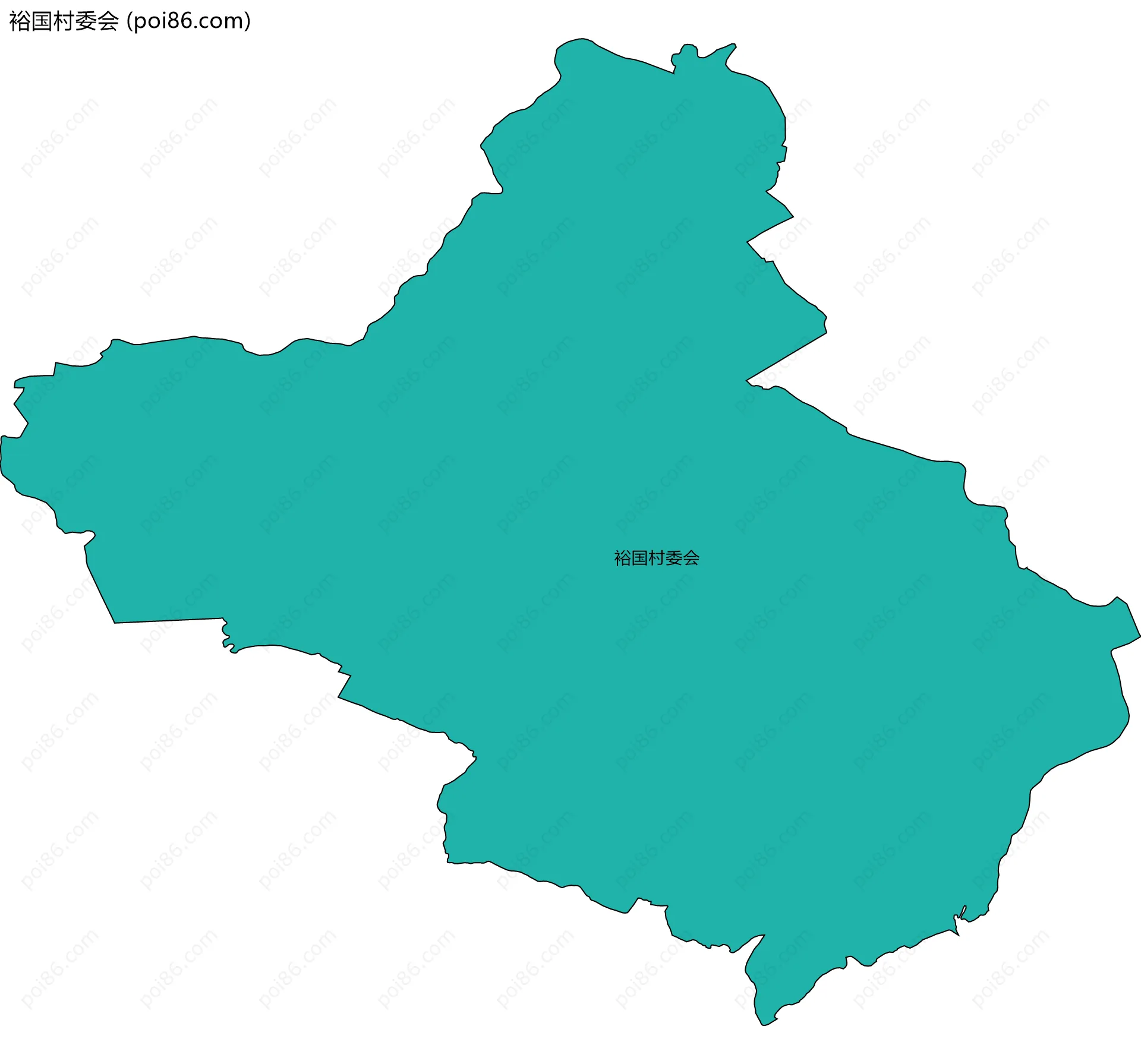 裕国村委会边界地图