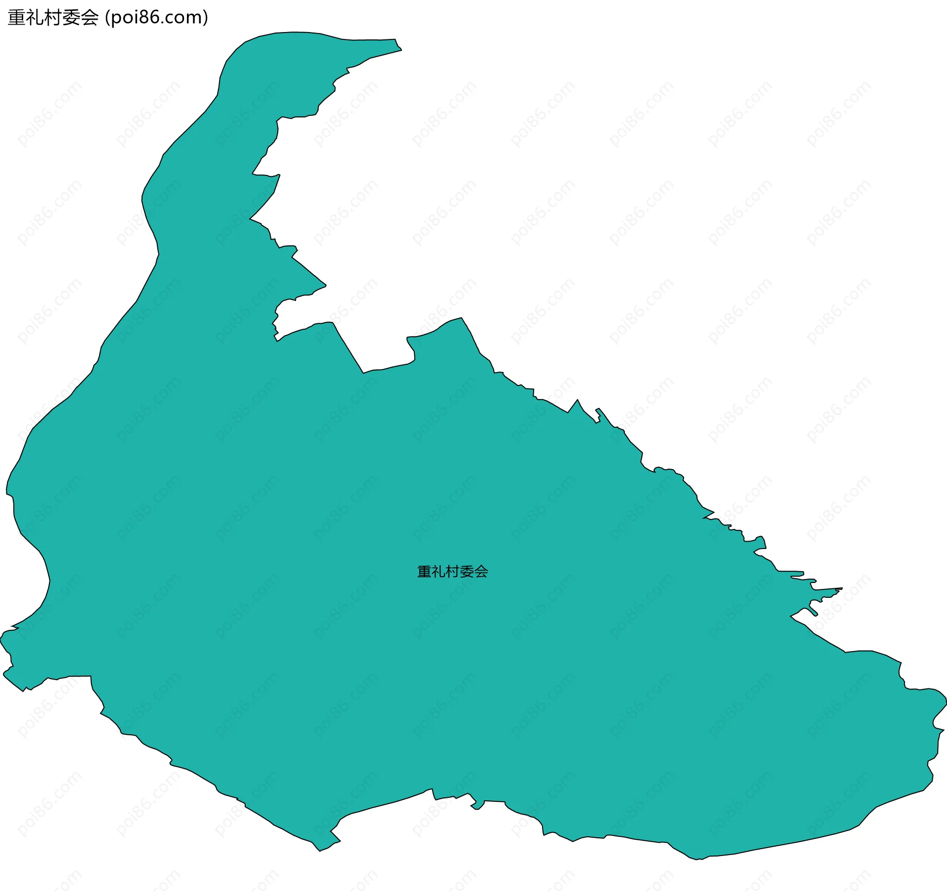 重礼村委会边界地图