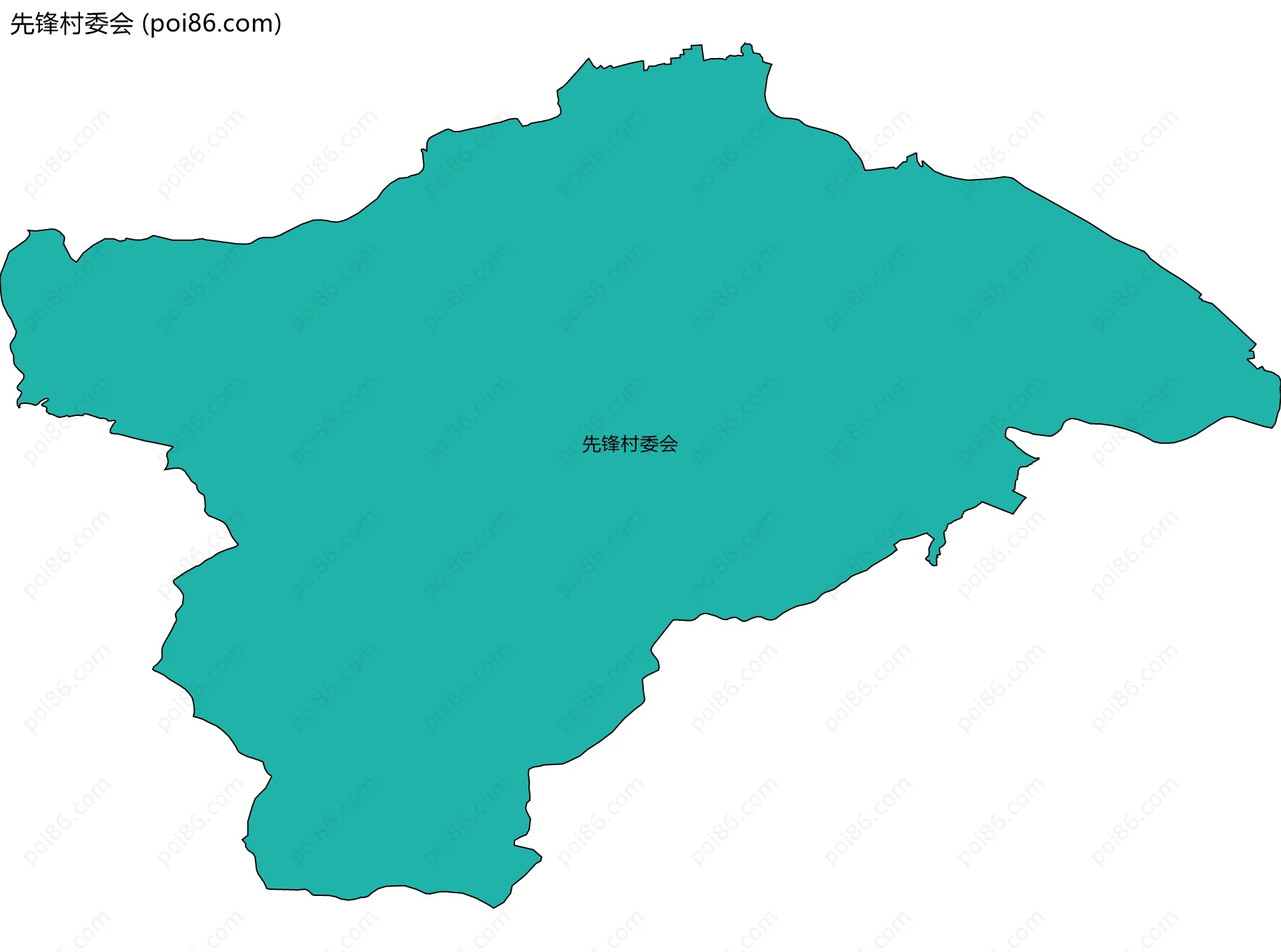 先锋村委会边界地图