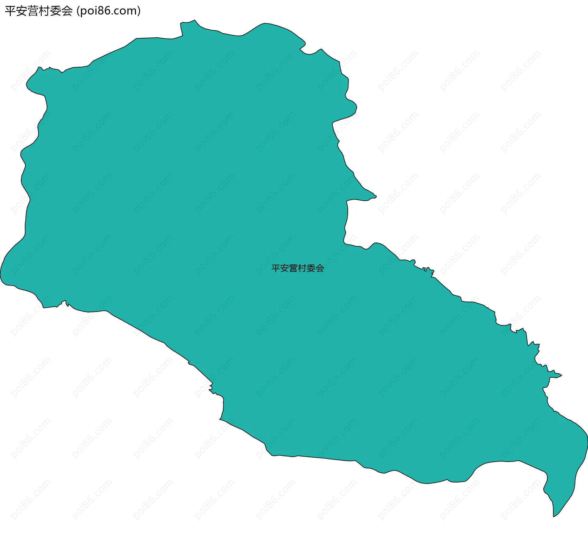 平安营村委会边界地图