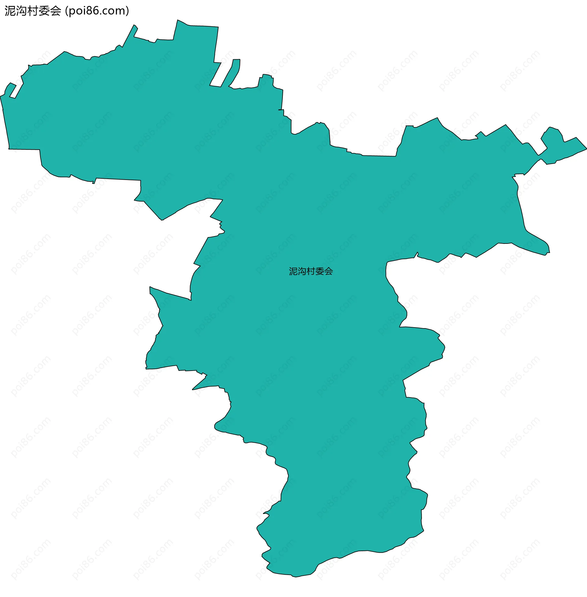 泥沟村委会边界地图